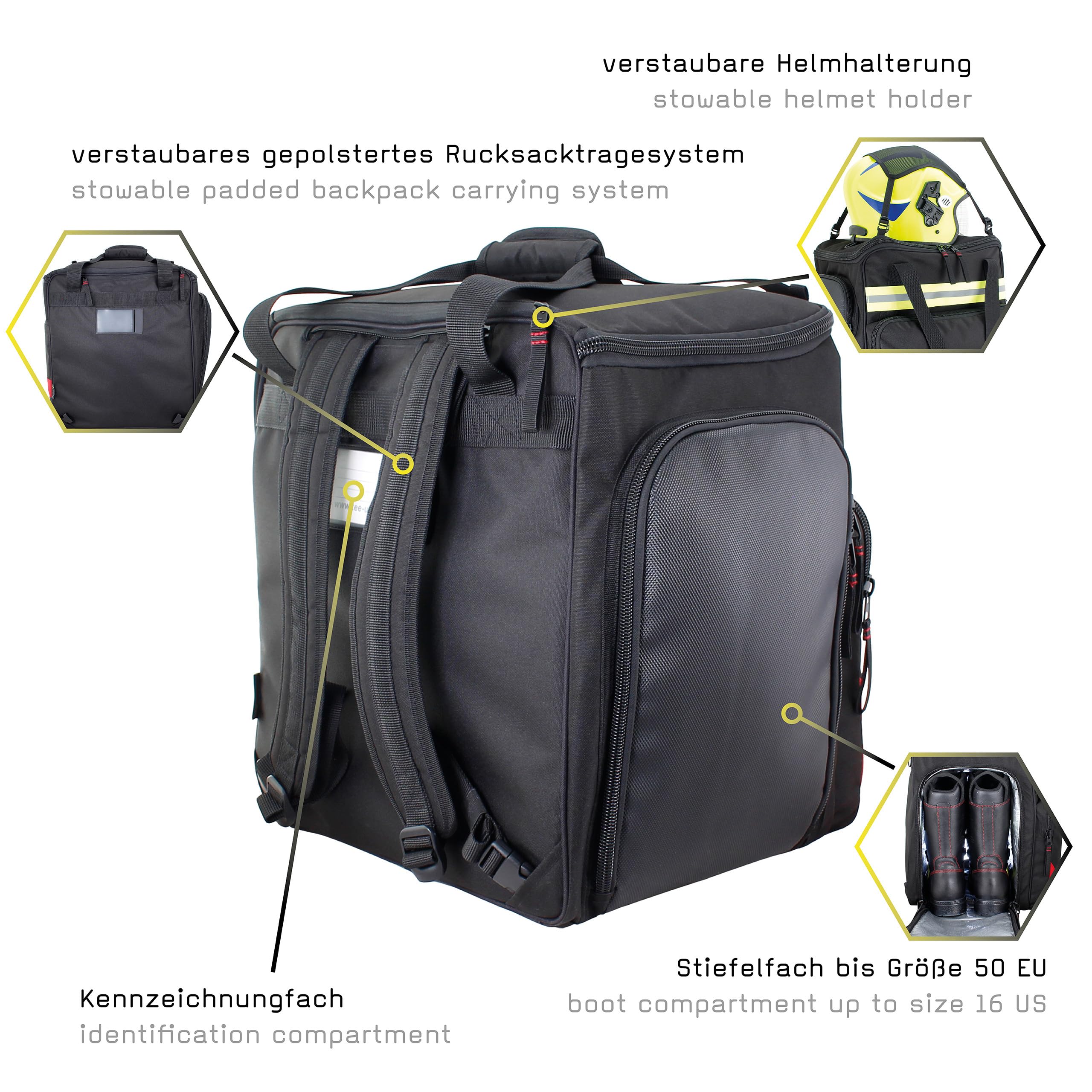 tee-uu EQUIBAG EVO Multifunktionstasche | Verschiedene Varianten | komfortable Rucksacktragefunktion | Helm-Halterung | Stiefelfach | 50 Liter Volumen
