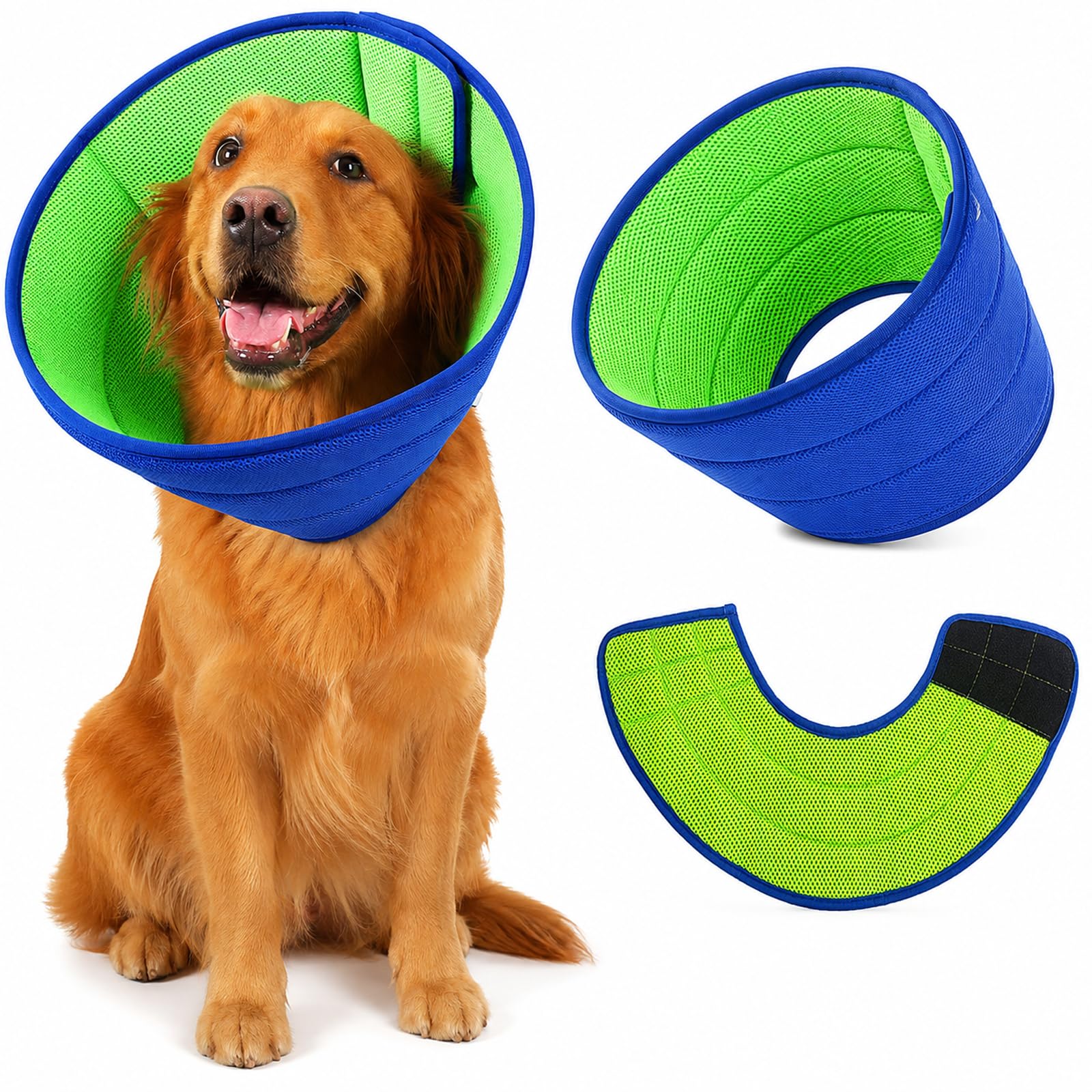 Adjustable Dog Recovery Cone Collar 23-27cm with Soft Protective Edge