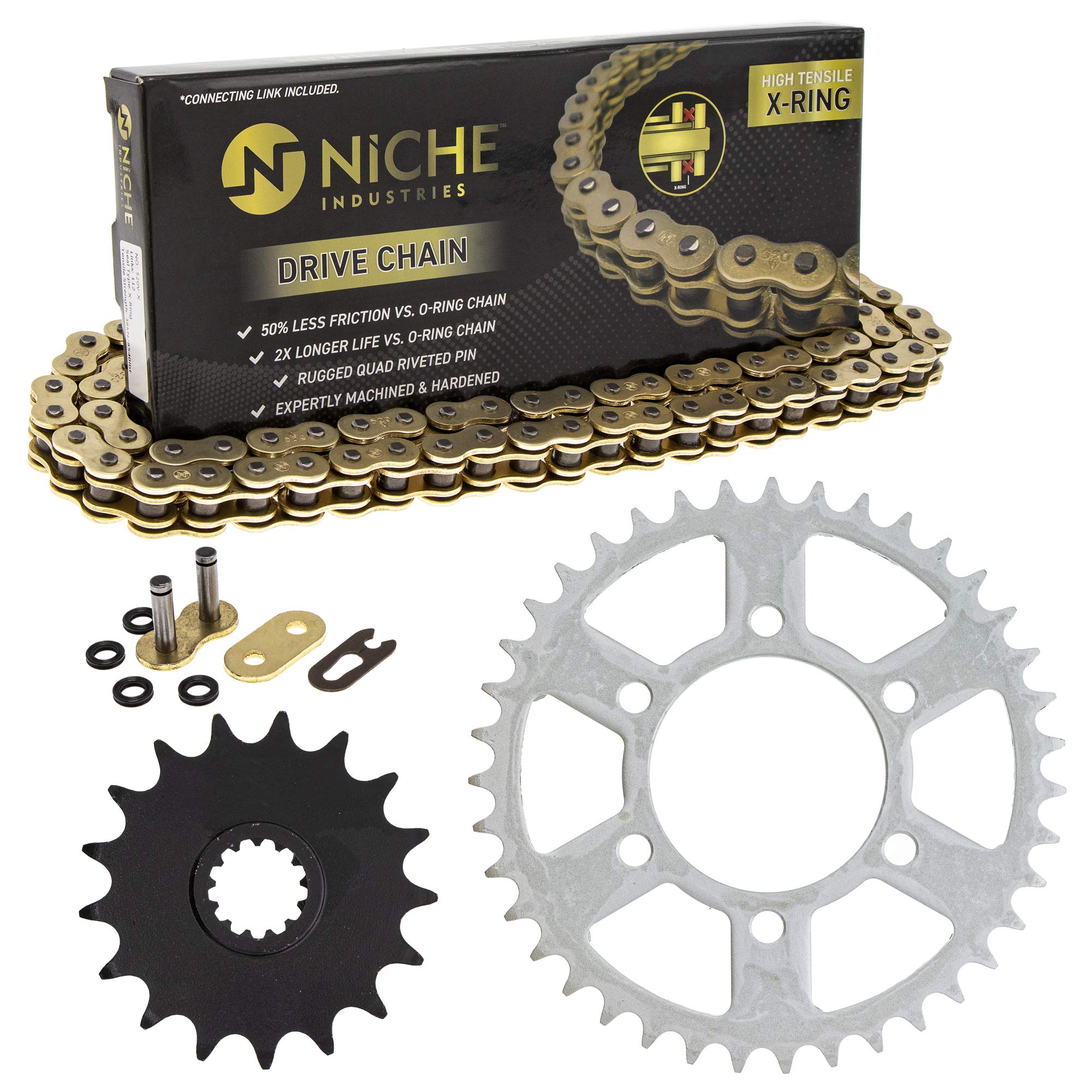 Amazon.com: NICHE Drive Sprocket Chain Combo for Kawasaki