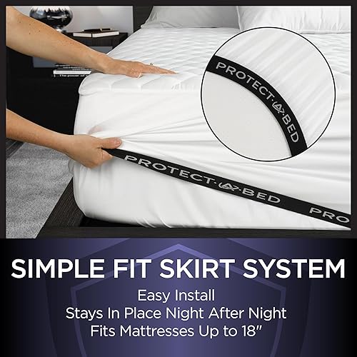 Miniatura 3 de Protect-A-Bed Essential - Protector de colchón Full, 100% impermeable, protector de colchón con barrera contra ácaros del polvo, transpirable y