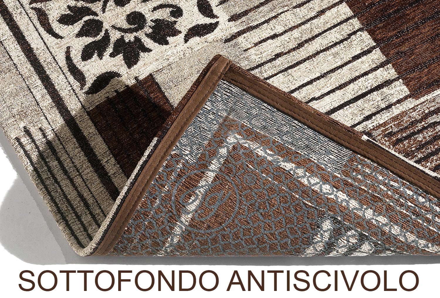 Confezioni Giuliana Tris - Alfombra para dormitorio, estilo moderno Luxor, color gris pardo, fabricado en Italia