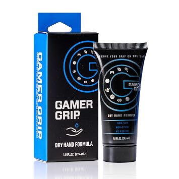 كريم الألعاب Gamer Grip للأيدي المتعرقة - تركيبة سائلة خالية من الطباشير، تعمل على تحسين الأداء والتحكم والدقة، صنع في الولايات المتحدة الأمريكية (أصلي)