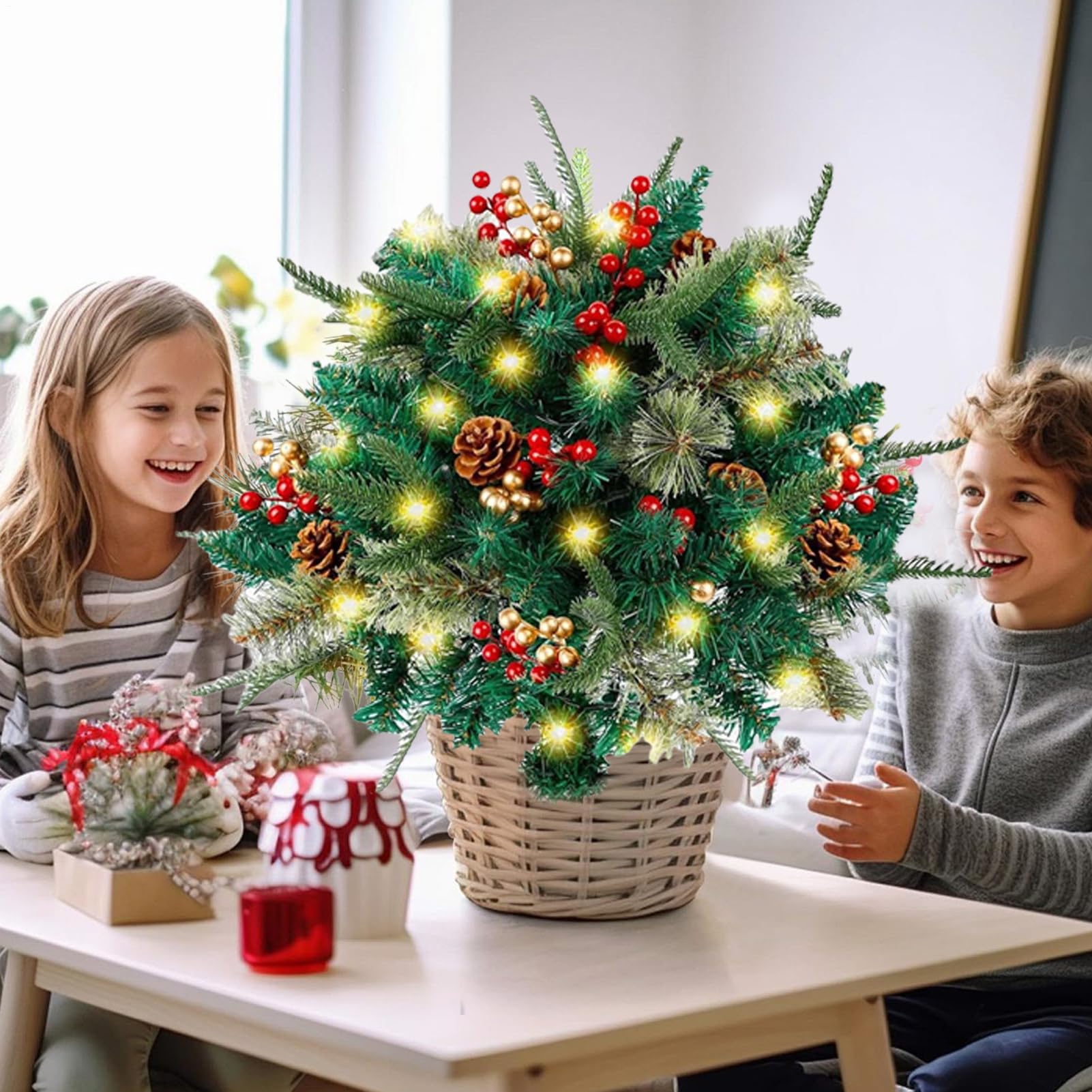 Árbol de Navidad con estaca Decoración luminosa para celebración estacional