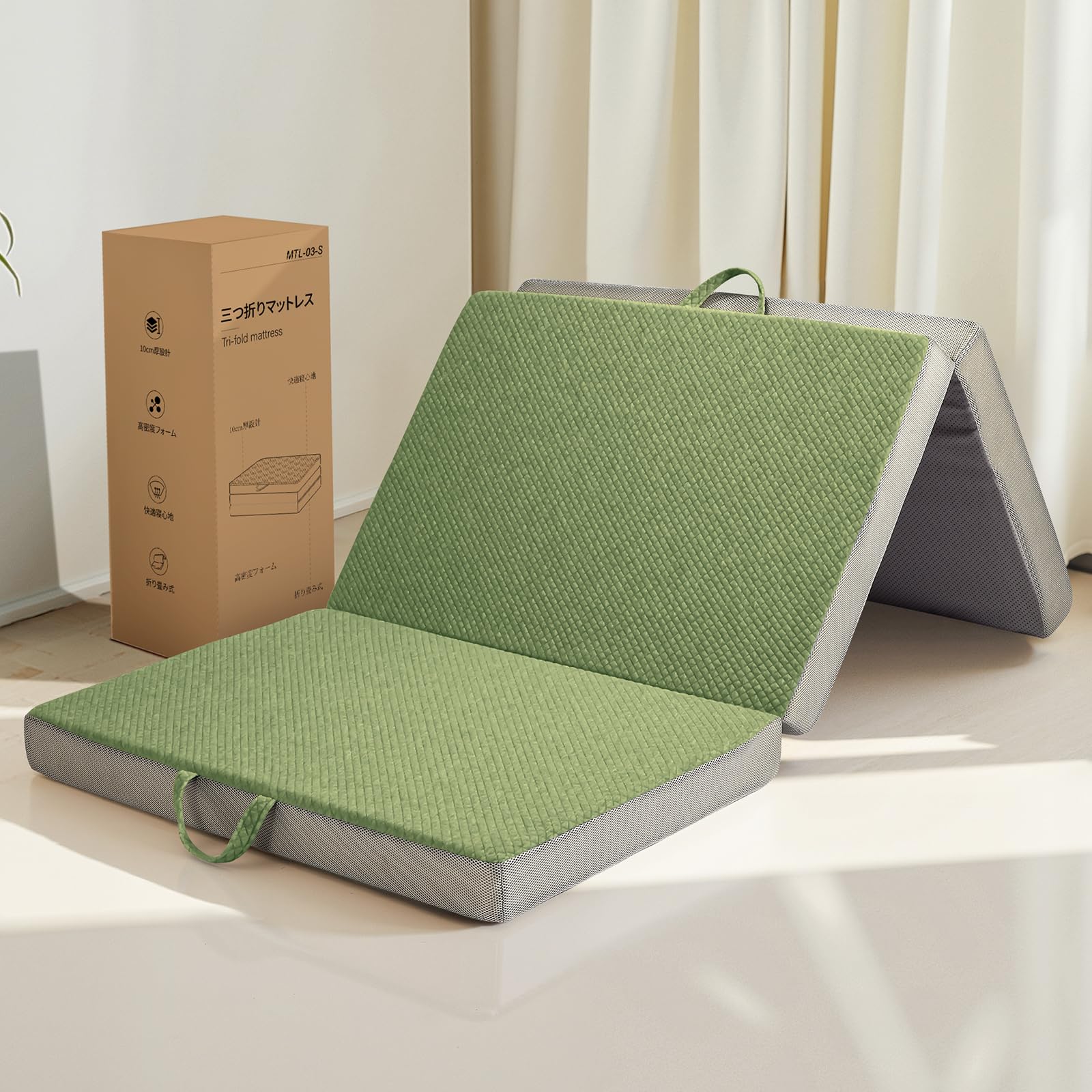 【高反発 硬め190N 密度36D】折りたたみマットレス シングル厚さ10cm 高反発 硬め190N 密度36D】折りたたみマットレス シングル厚さ10cm
