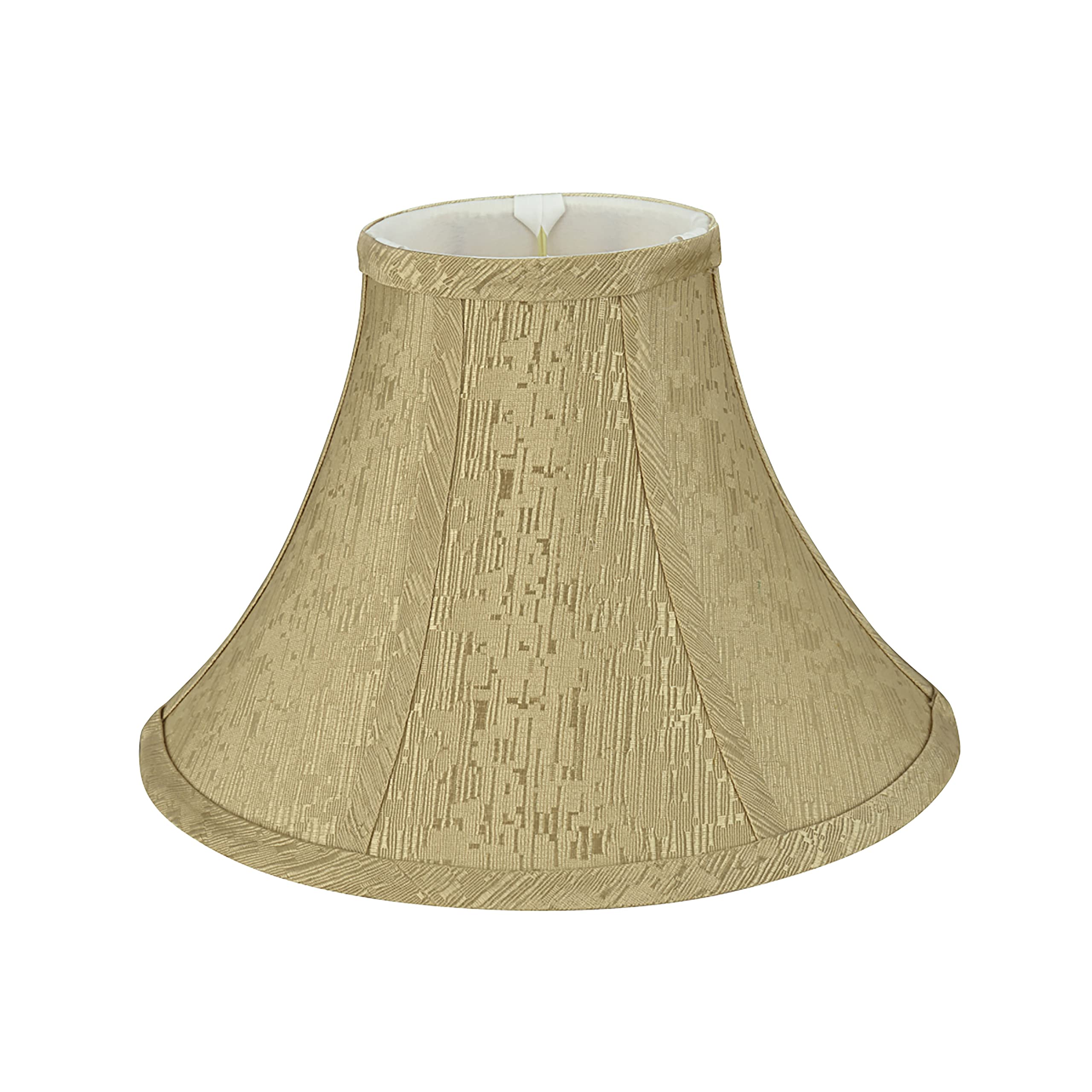 Aspen Creative 58028A, Bell Uno Lamp Shade, Light Gold, 4" Top x 10" Bottom x 7" Slant Height, Slip UNO 33mm
