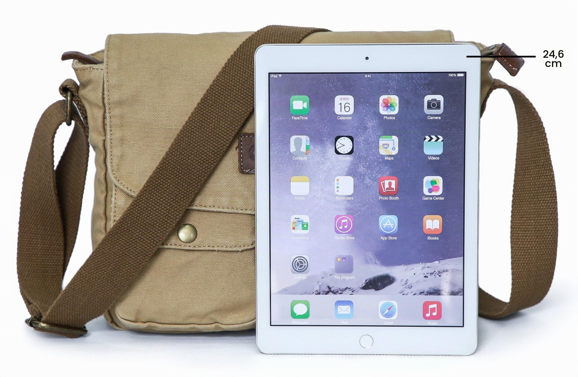 Gootium Umhängetasche aus Segeltuch – Messenger Bag Canvas Vintage für Damen und Herren