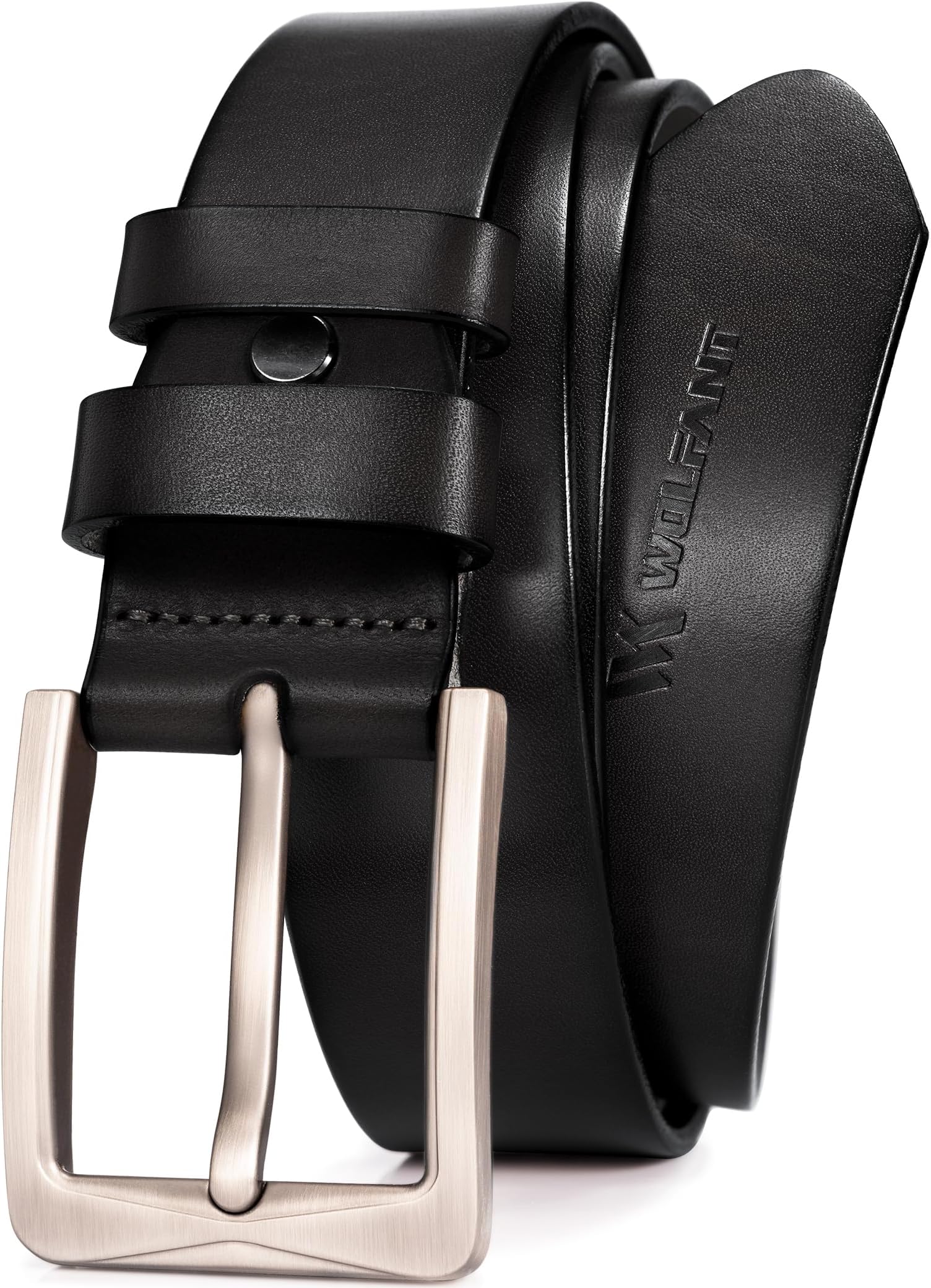 1.5" Full Grain Leather Belt for Men in Gift Box,100% Italian Real Solid Leather