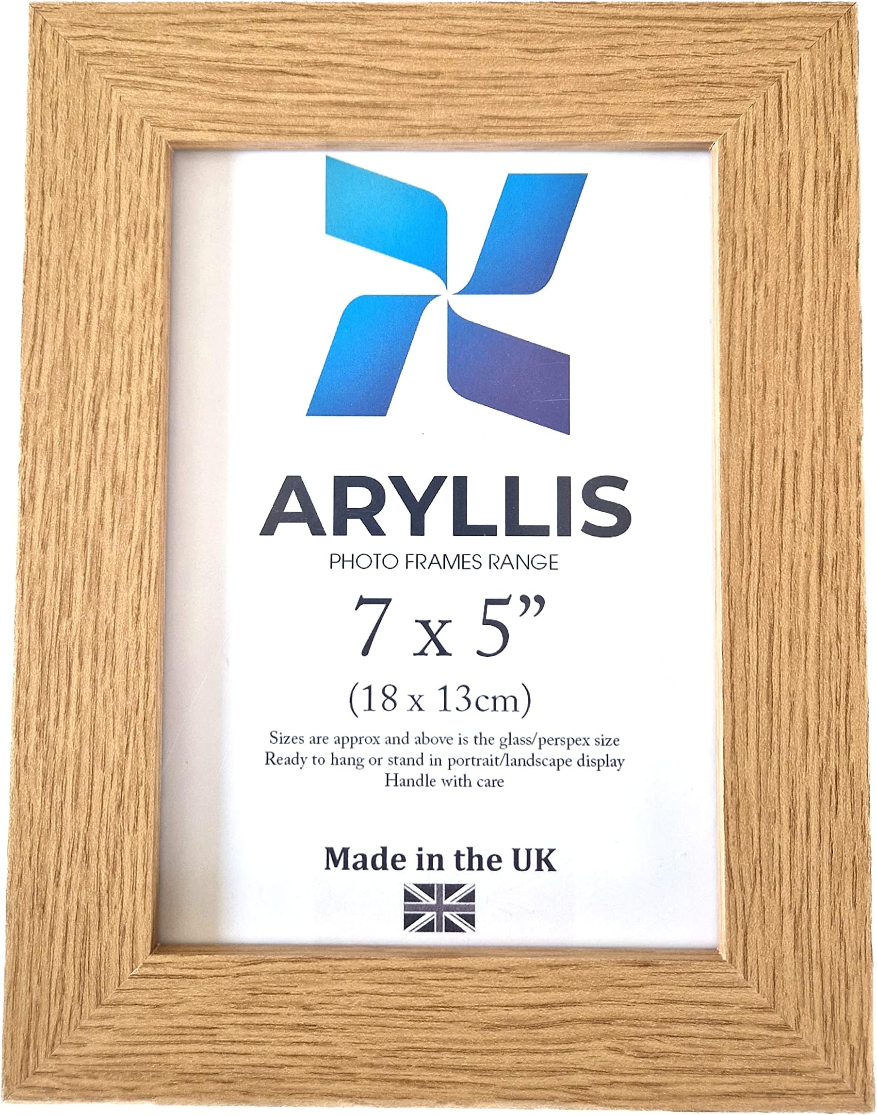 LOKCASA 5x7 Rustic Brown Picture Photo Frames,Solid Wood and Glass