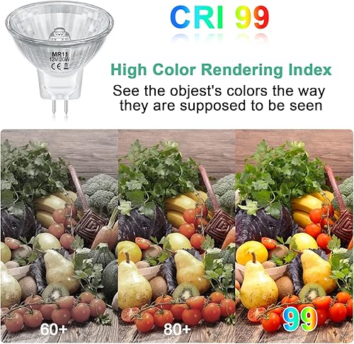 Miniatura 5 de Bombillas MR11, bombillas halógenas de 12 V 20 W, 2 pines, bombilla FTD, base GU4 de dos pines, regulable, blanco cálido de 2700 K, bombilla de 2