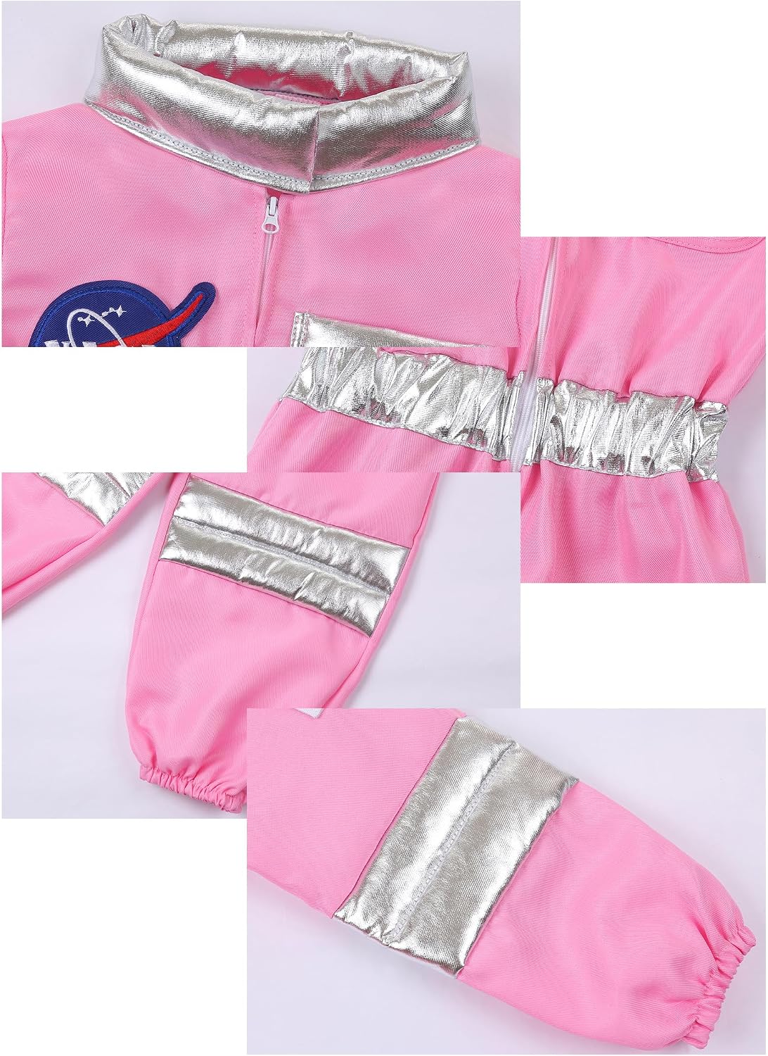 Astronaut Costume for Kids Space Suit for Girls with Helmet for Halloween Cosplay Career Day
