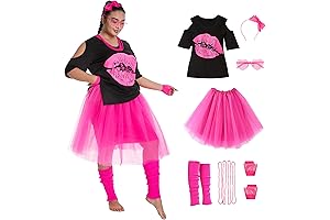 80s Costume T-Shirt Tutu Set: Vibrant and Nostalgic Fun for Plus Size Women