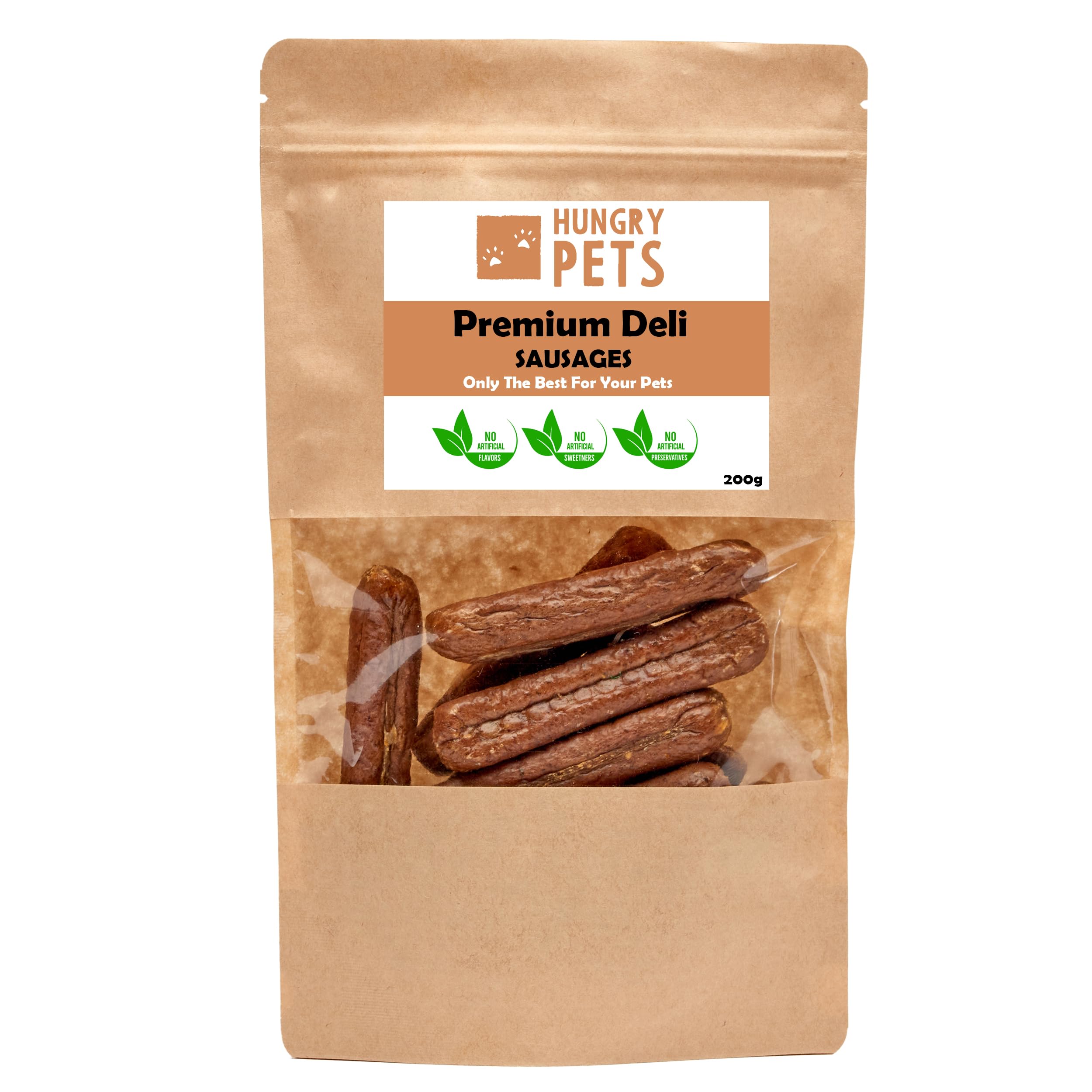 Premium Natural Sausages, Dog Treat, 200g