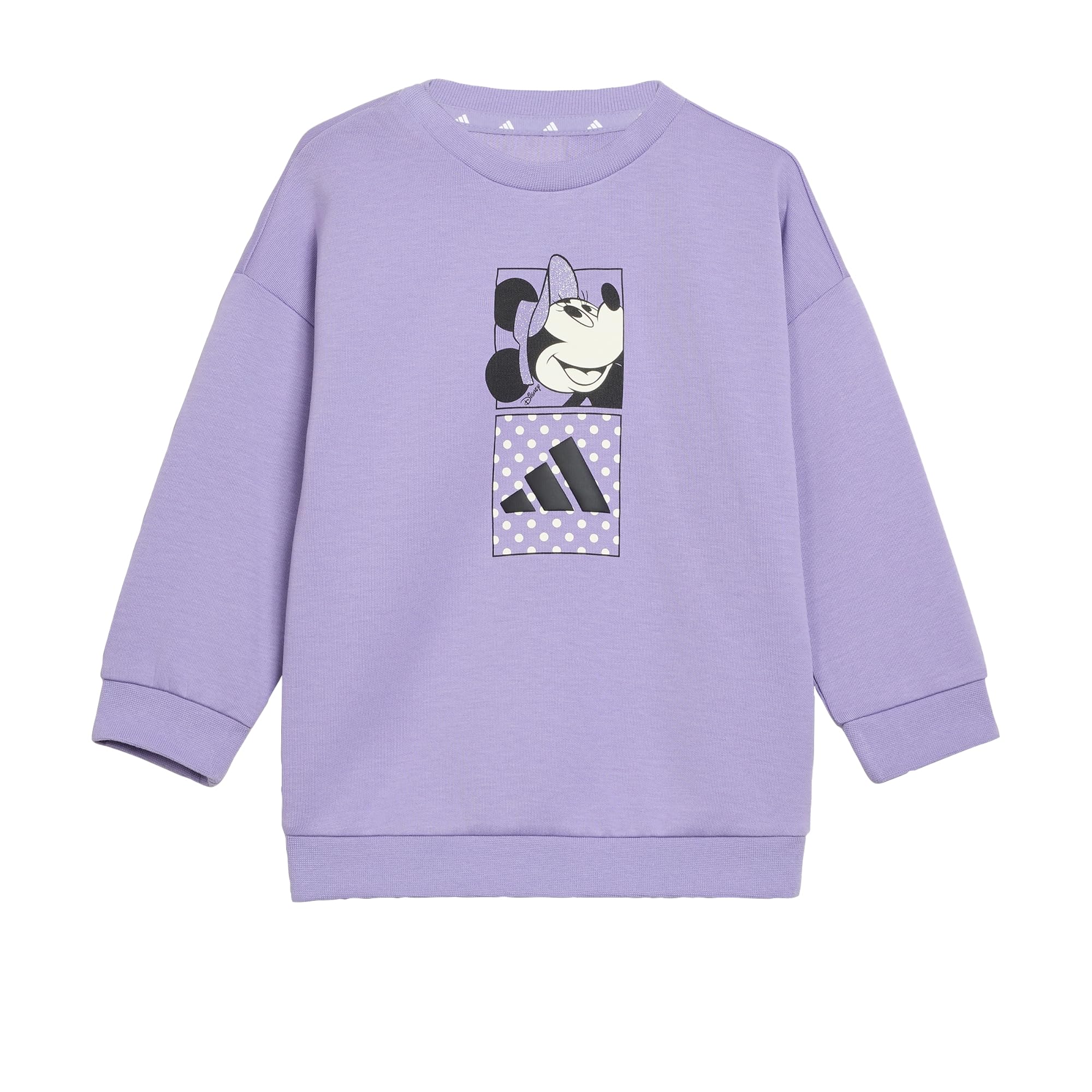 Adidas Women's Violet Baby Girl's Tracksuit And Trousers Set Disney Minnie Mouse