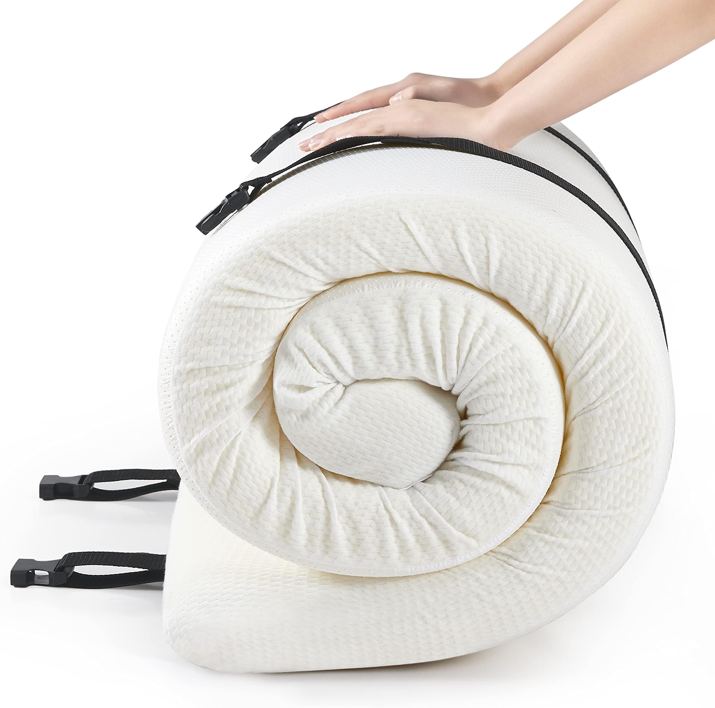 3Inch Cot Mattress Topper,Narrow Twin Foam Mattress for Camping Cot,Sofa Bed,Pull Out Chair Cushion,Portable,Roll Up Surpportive Sleep Pad(75 x 30)