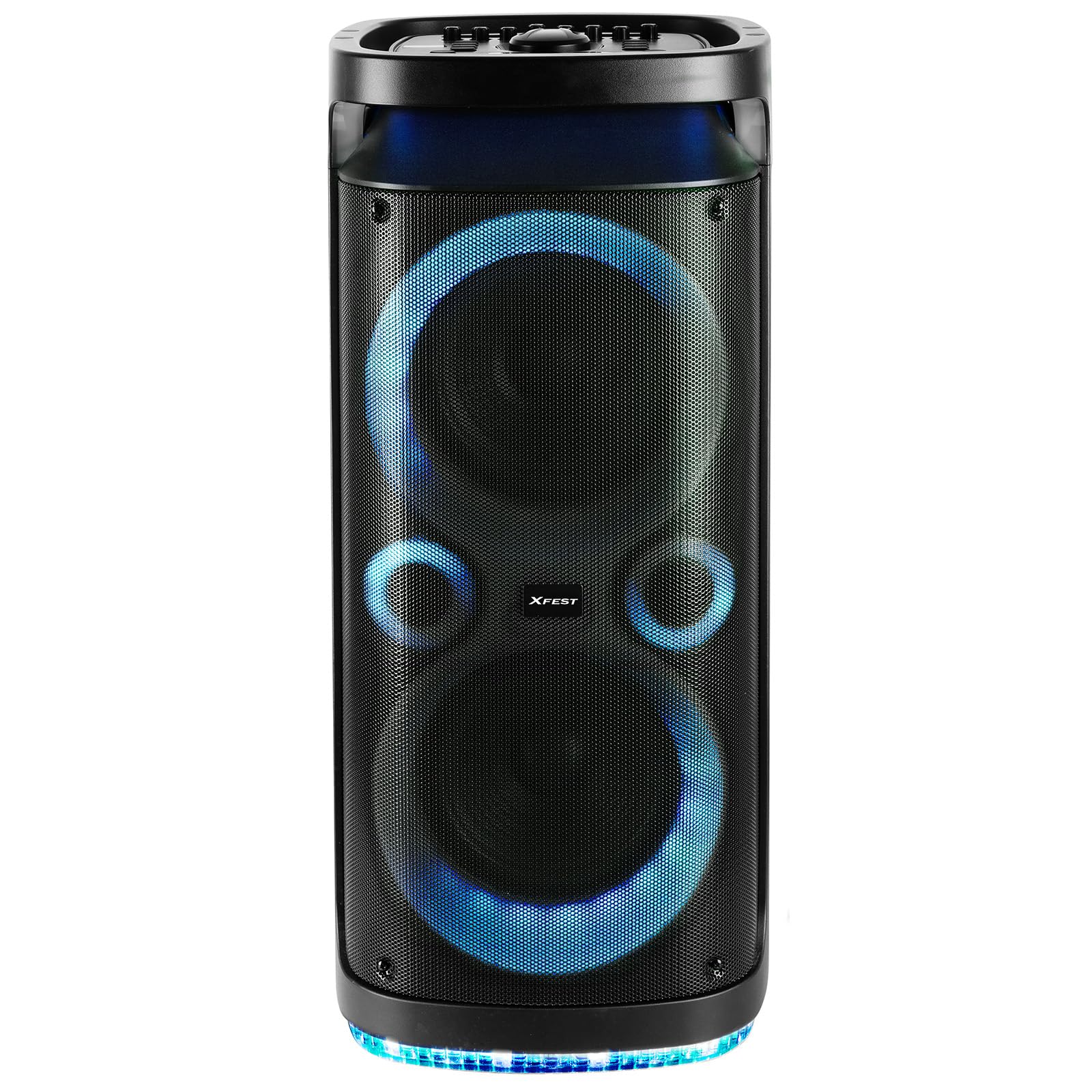 Trevi XF 3150 KB Speaker Portatile Karaoke 130W, Connettività Audio Wireless, USB/SD, Luci Disco, Funzione TWS e Microfono Incluso, Batteria Integrata