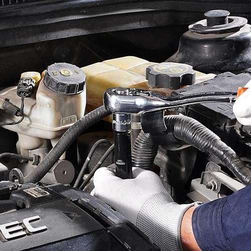 Miniatura 8 de VEVOR Juego de llaves de impacto de 38 pulgadas, 48 piezas SAE estándar (516 a 34 pulgadas) y métrico (8 a 0.866 in), profundo y poco profundo, 6