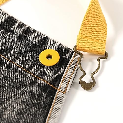 Miniatura 7 de Jeanerlor Delantal de herramientas de mezclilla para mujeres y hombres con correas cruzadas ajustables