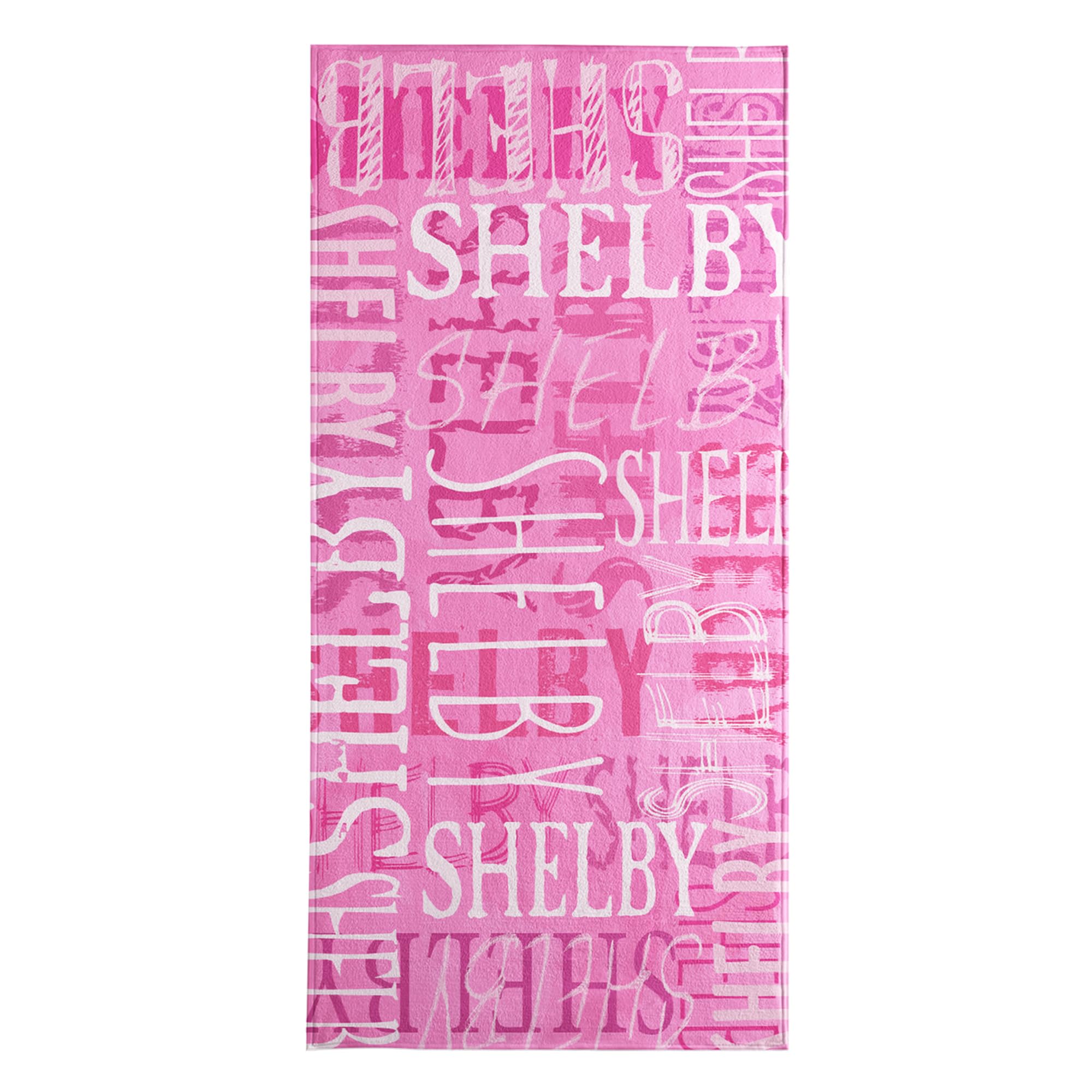 Let's Make Memories Personalized Beach Towel - Custom Cotton/Poly Blend Pool Towel - Personalize with Your Name - Standard Size - Hot Pink