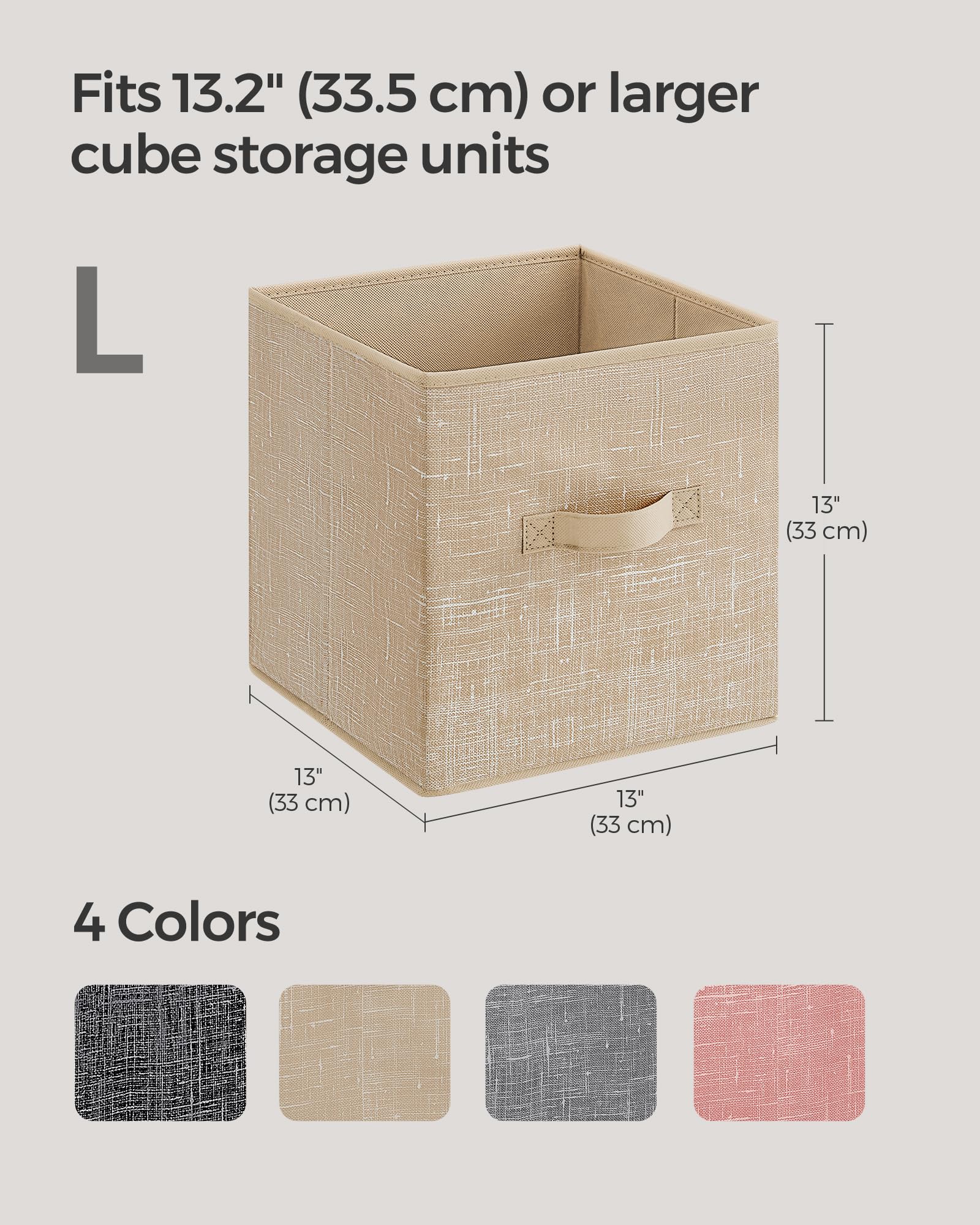 SONGMICS Lot de 8 cubes de rangement pliables de 33 cm