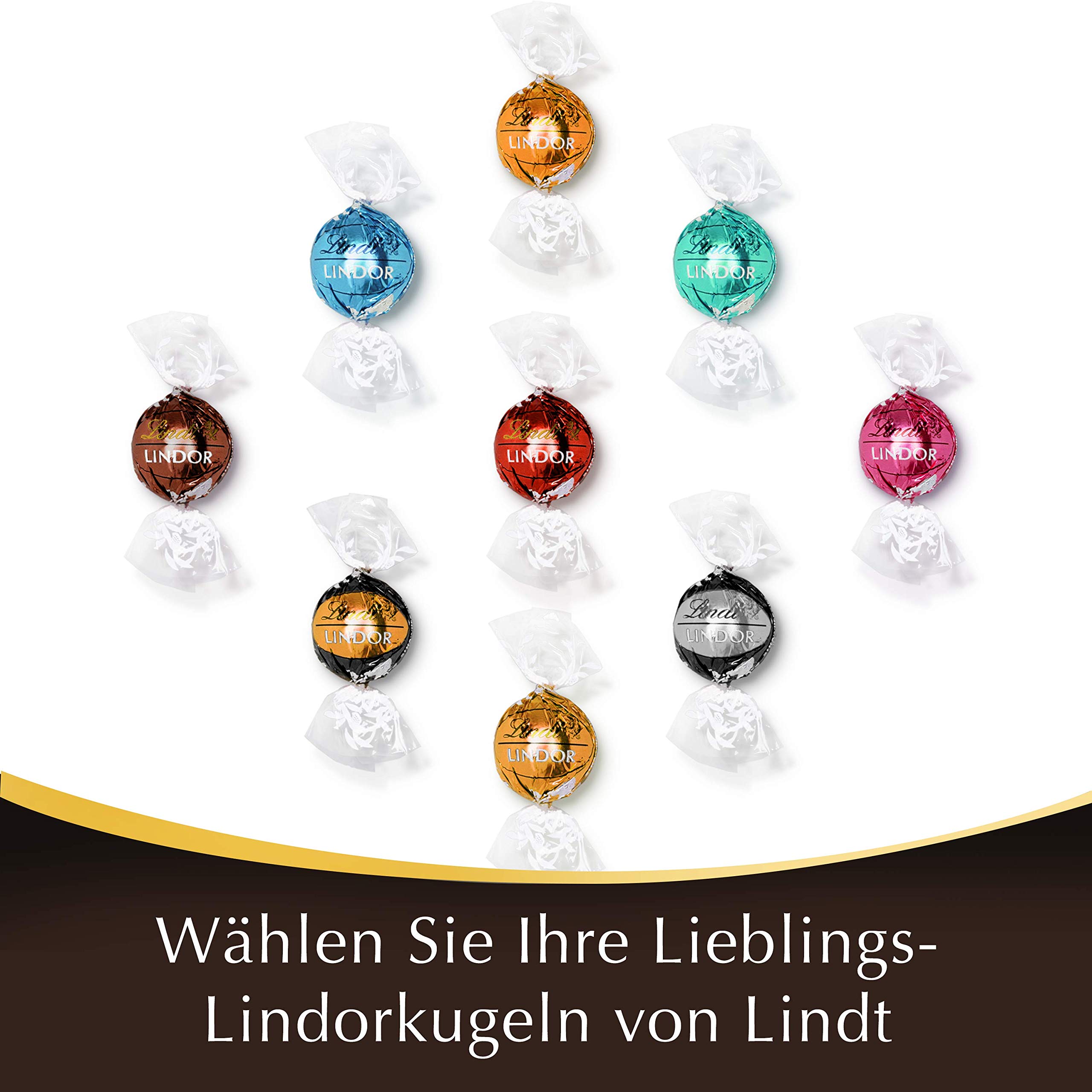 Lindt LINDOR Schokoladen Kugeln Extra Dunkel 70% Kakao Edelbitterschokolade 1kg Großpackung