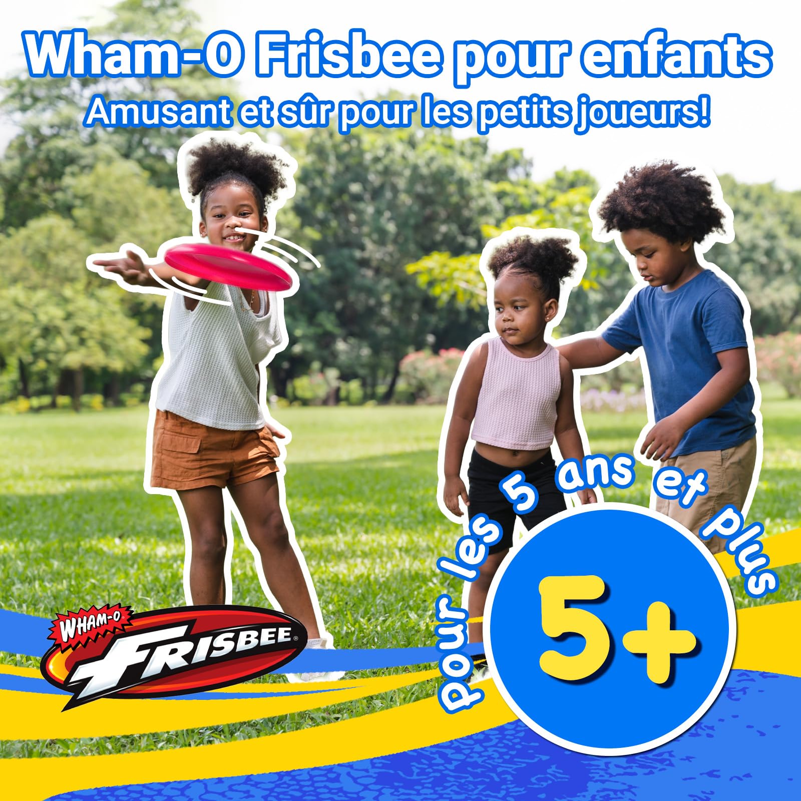Wham-O Frisbee Go Disque Volant, 22.86cm Jouet Léger pour Débutants Enfants Garçons Filles 5 Ans et Plus, Jeu d'Extérieur pour Plage Parc Jardin - 70g