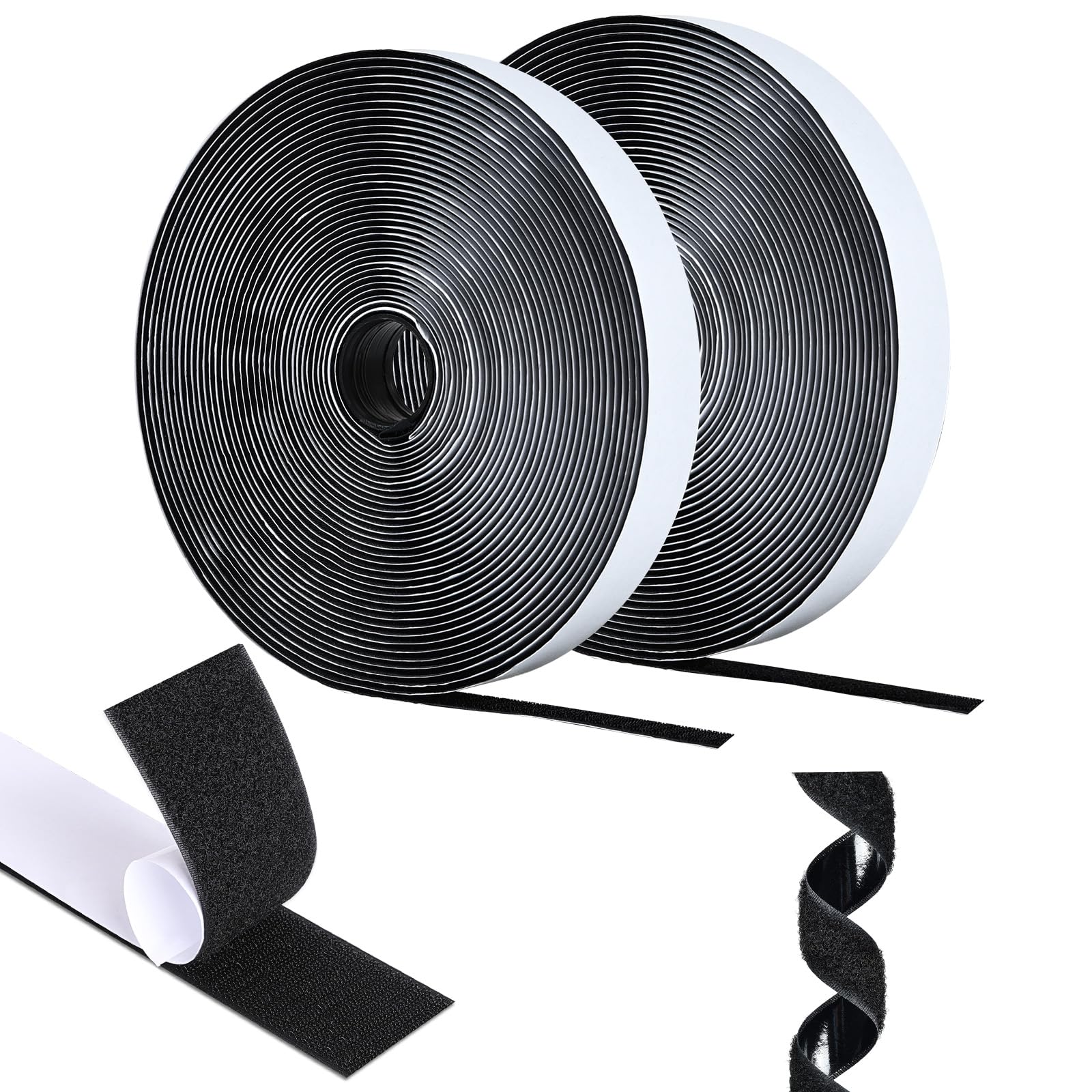 Ruban Scratch Autocollant Double Face 5m x 20mm Adhésif Puissant Hook Loop