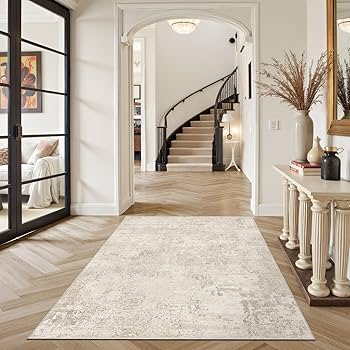 Amazon.com: Art&Tuft Washable Rug, Anti-Slip Backing Abstract 4x6