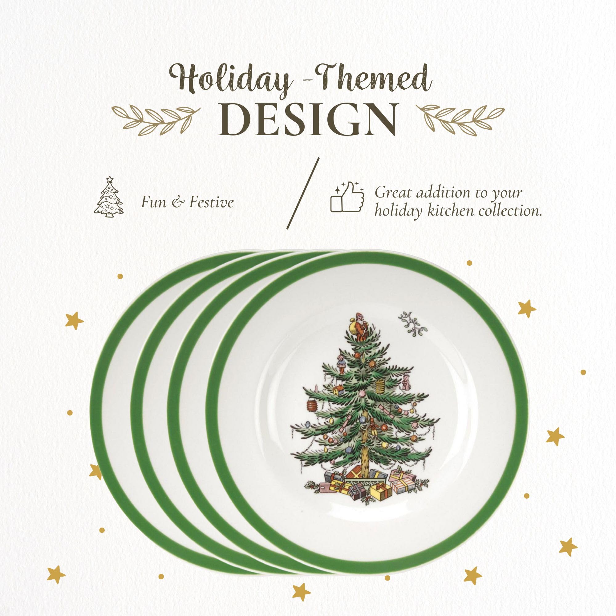 Portmeirion Christmas Tree Bread And Butter Plate Set