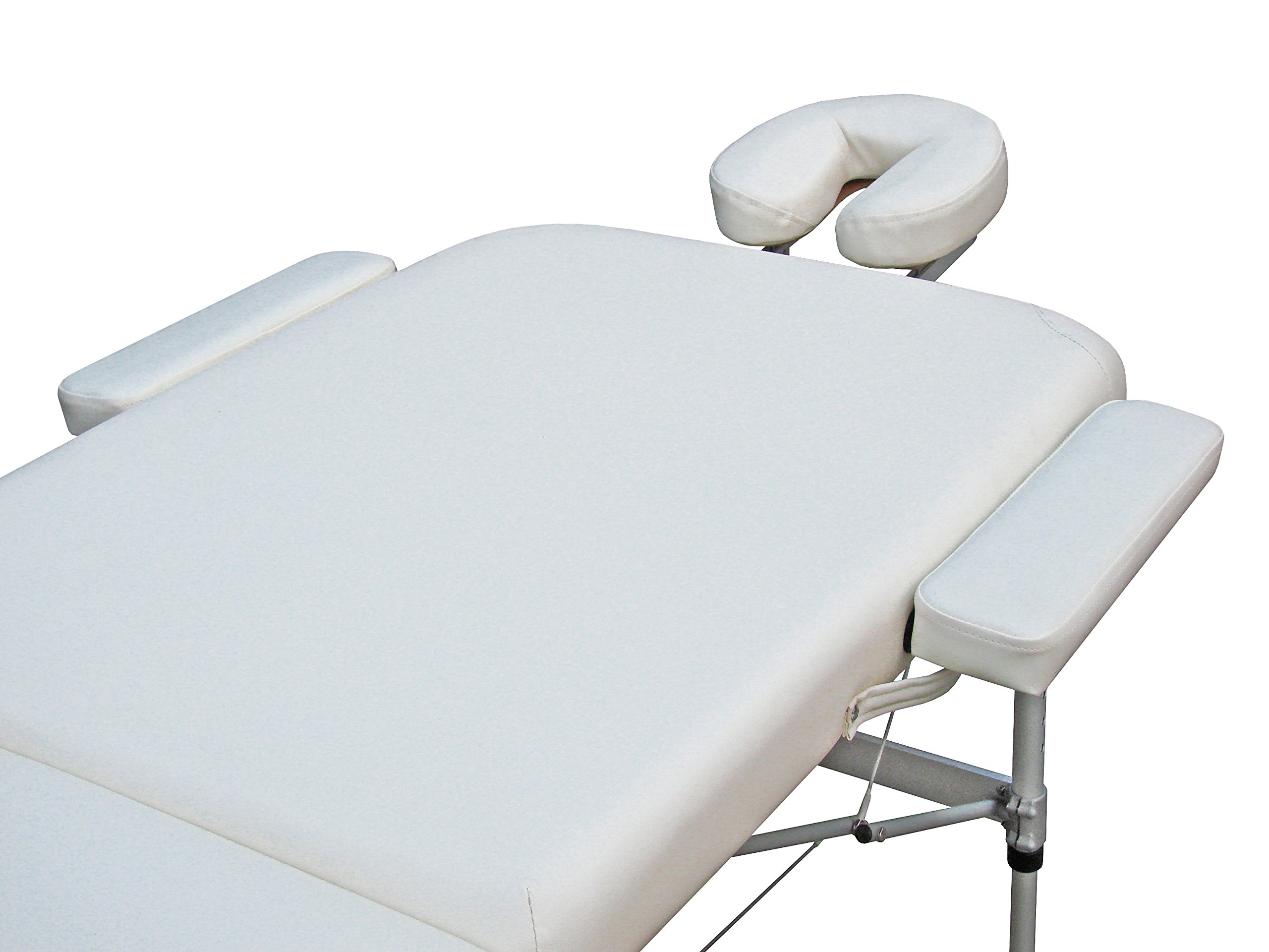 Polironeshop Mercurio Camilla de Aluminio Ligera portátil para Masaje estética Tattoo 60 cm (Blanco) — view 4