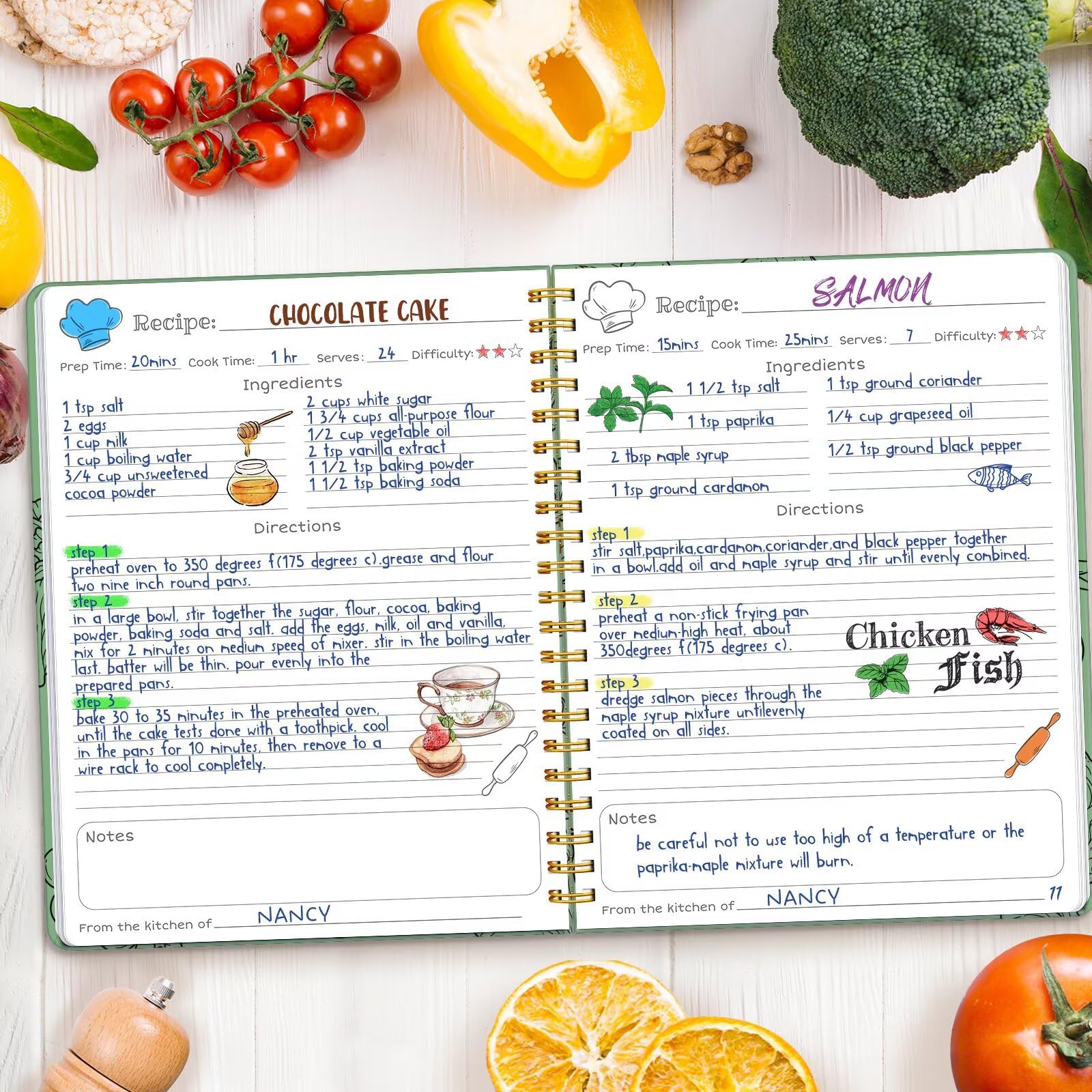 Blank Recipe Book - Organize Your Recipes! -2