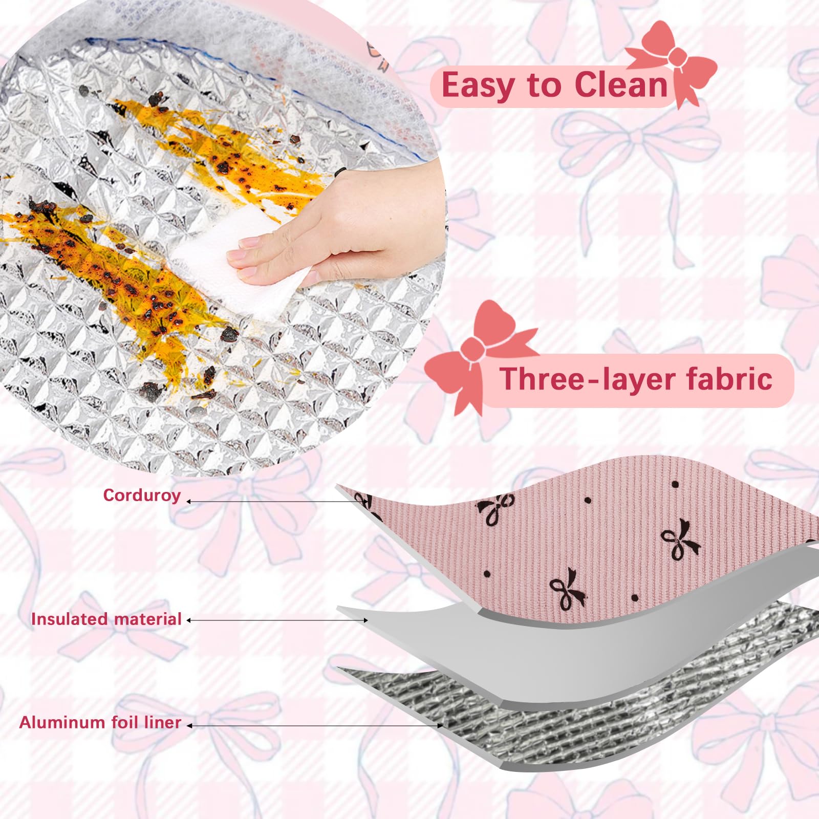 12.5L Double Couche Sac Isotherme Repas Pour Hommes Et Femmes Isotherme Sac Pique Nique Souple