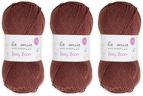 Miniatura 8 de 1 madeja La Mia Baby Boom, hilo acrílico 100% antipilling para tejer y ganchillo para tejer y ganchillo, 3.53 oz (3.5 onzas)  820.2 ft (273 yardas),