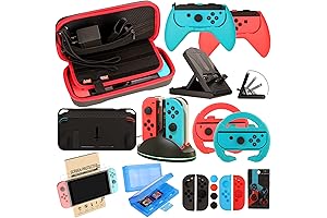 Accessories Kit for Nintendo Switch / Switch OLED Model Games Bundle Wheel...