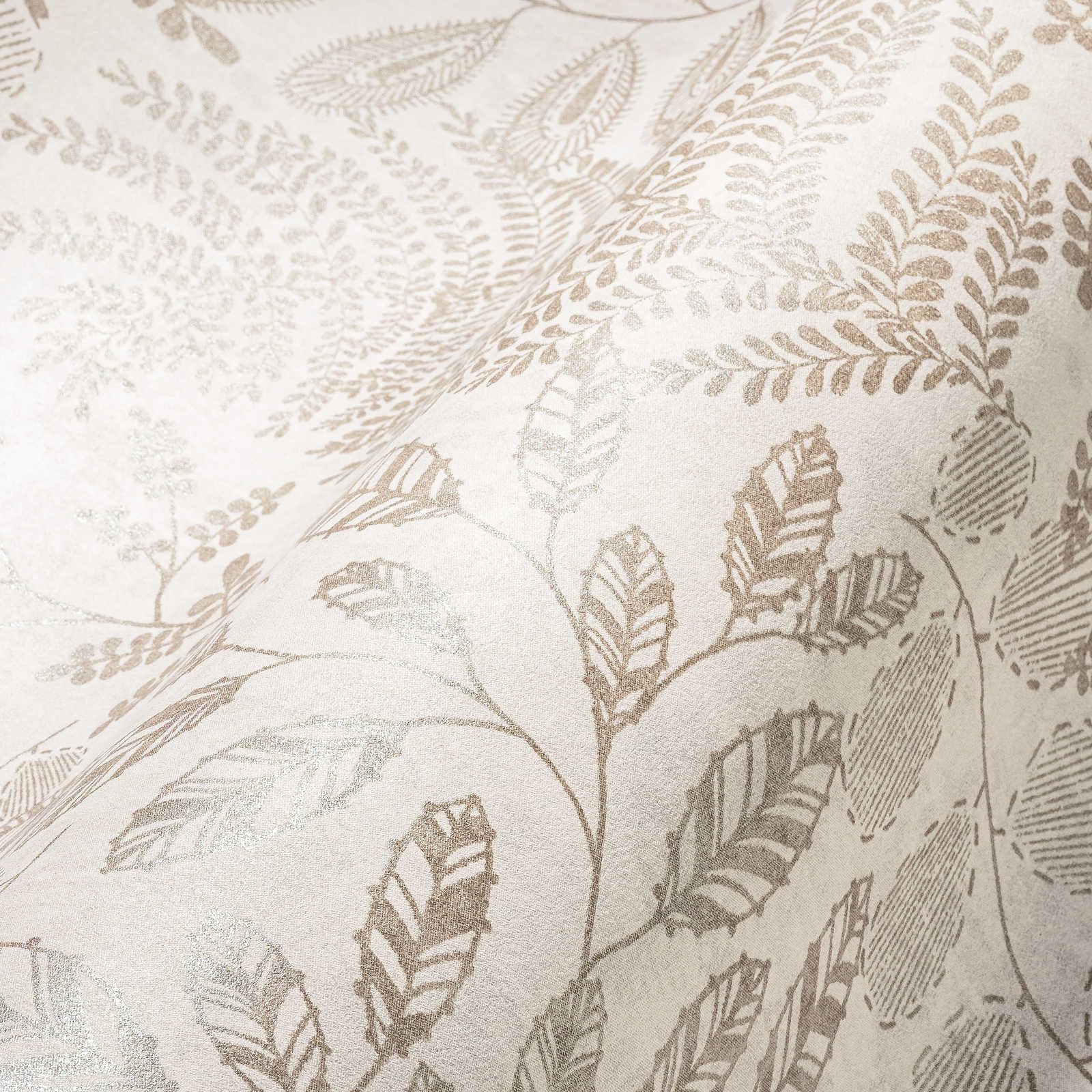 A.s. Création Cream The Bos 388302 Non-Woven Wallpaper Floral Creme Gold 10.05 M X 0.53 M Made In Germany