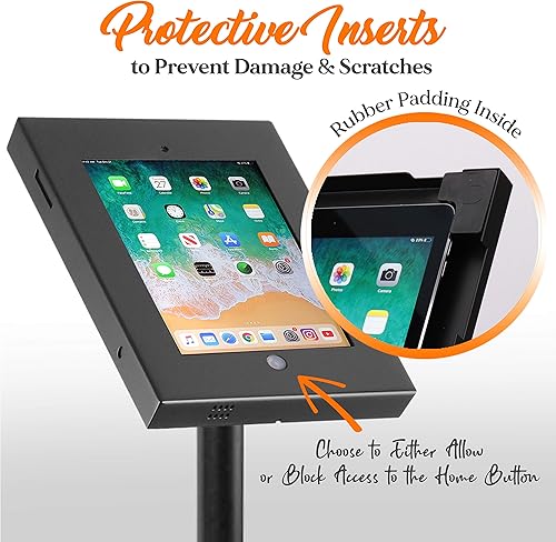 Miniatura 4 de Pyle Soporte de seguridad antirrobo para tableta, soporte de quiosco de aluminio resistente para iPad 234Air, altura de poste de 37.8 pulgadas,