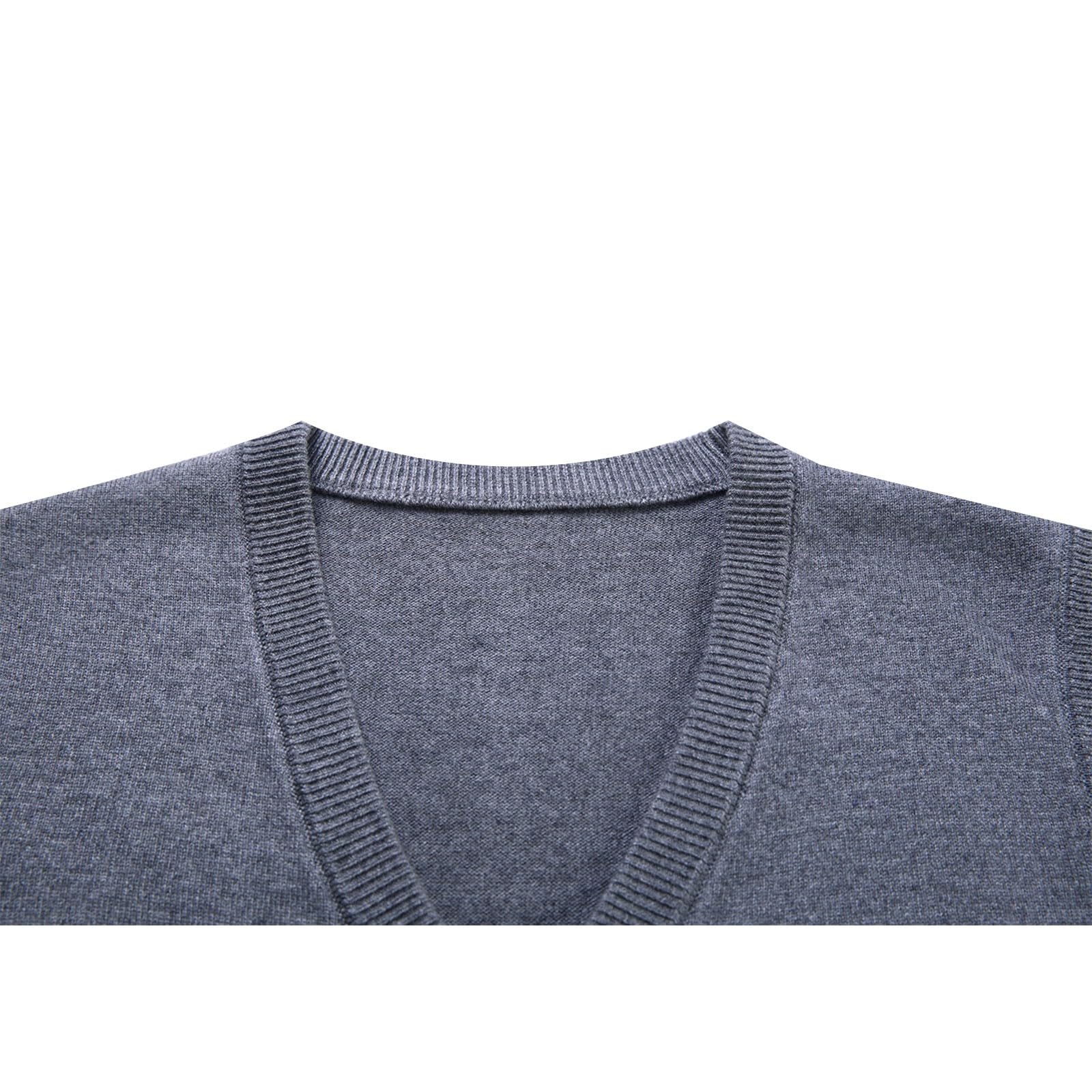 Generisch Gilet estivo da uomo, in pelle, nero, in pile