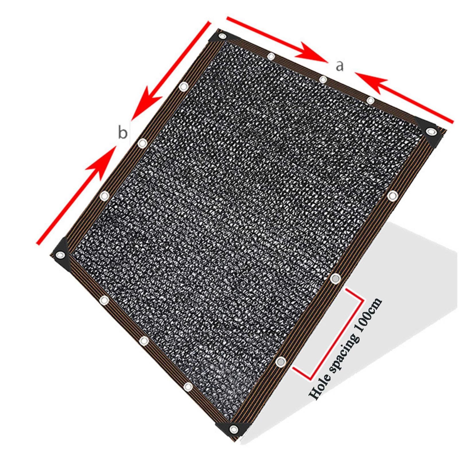 Lona de malla negra de 2 x 6 m, 3 x 5 m, 4 x 7 m, protección UV, tela transpirable para invernadero, balcón, perrera, resistente al desgarro, antienvejecimiento, 3 x 6 m