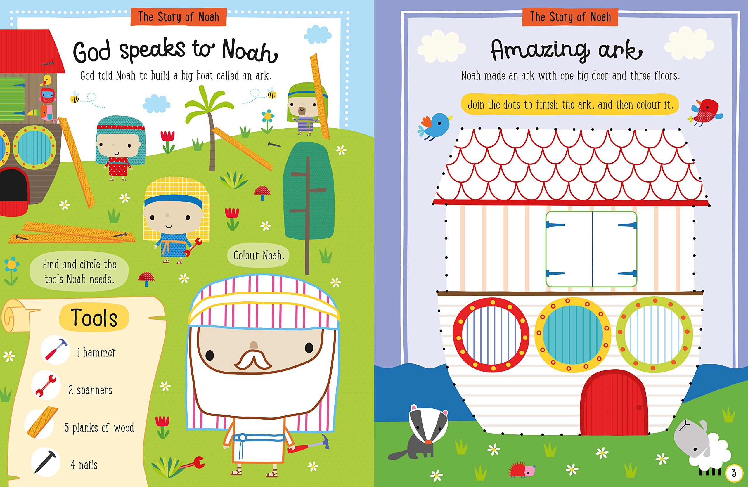 Noah's Ark and Other Bible Stories Activity Book: Packed With Fun Activities and Sweet Animal Stickers!