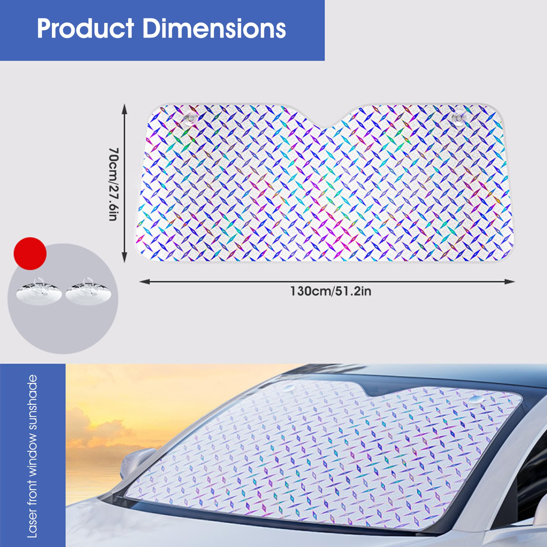 Parasol Plegable para Parabrisas de Coche, Parasol para Parabrisas para Interior de Coche, Aislamiento térmico Reflectante para hatchbacks, para de