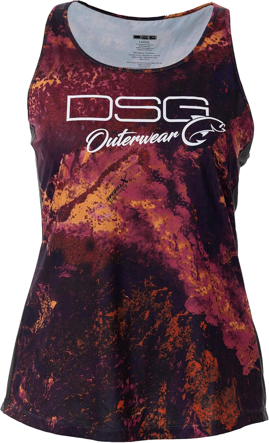 DSG Outerwear Women's Razor Back Performance Tank Top | UPF 50+, Moisture Wicking, Quick Dry, Lightweight