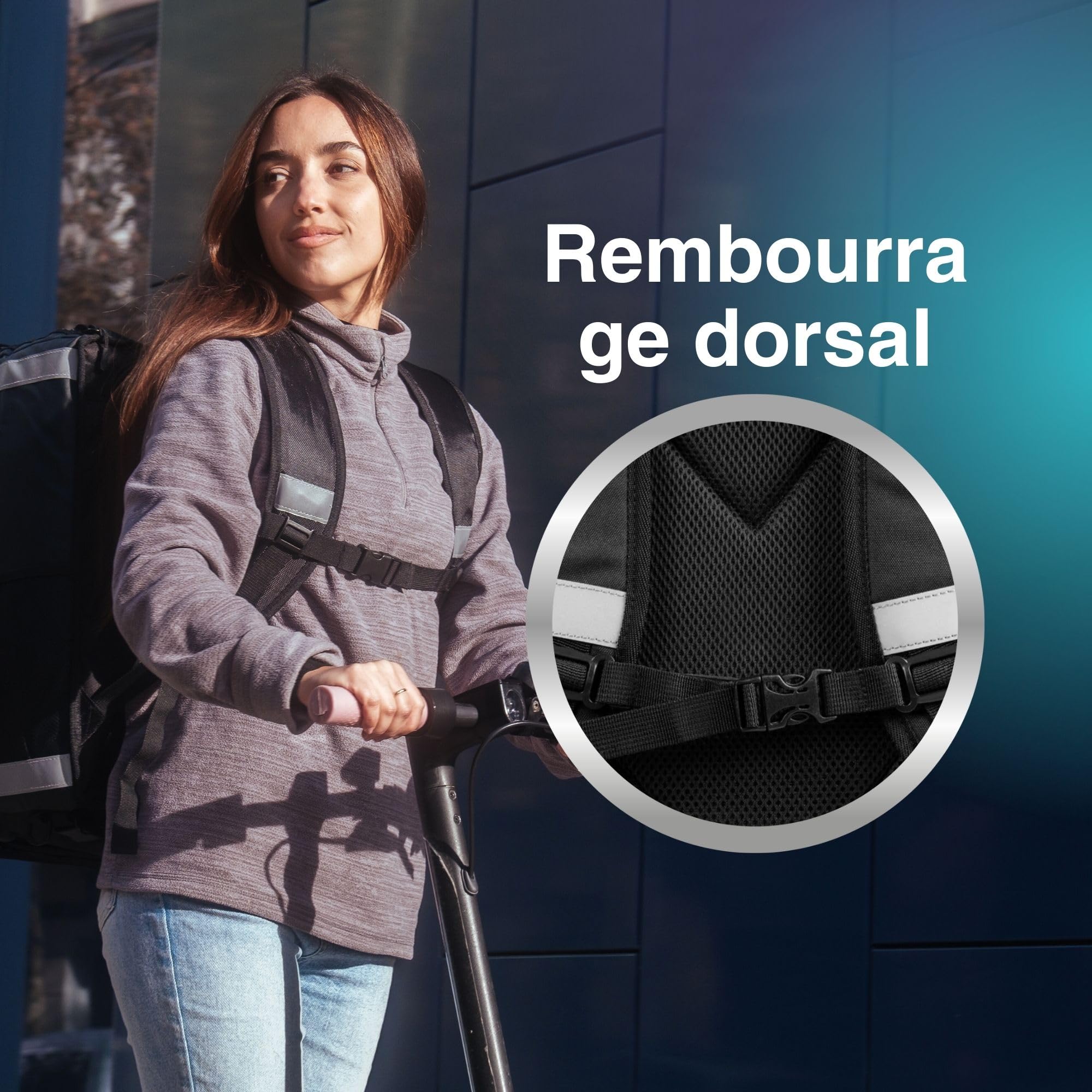 Sac de Livraison Isotherme 89L • Sac à Dos Extensible Grande Capacité • 100% Imperméable Tarpaulin 500D • Bandes Réfléchissantes • Pliable & Confortable pour Livreurs