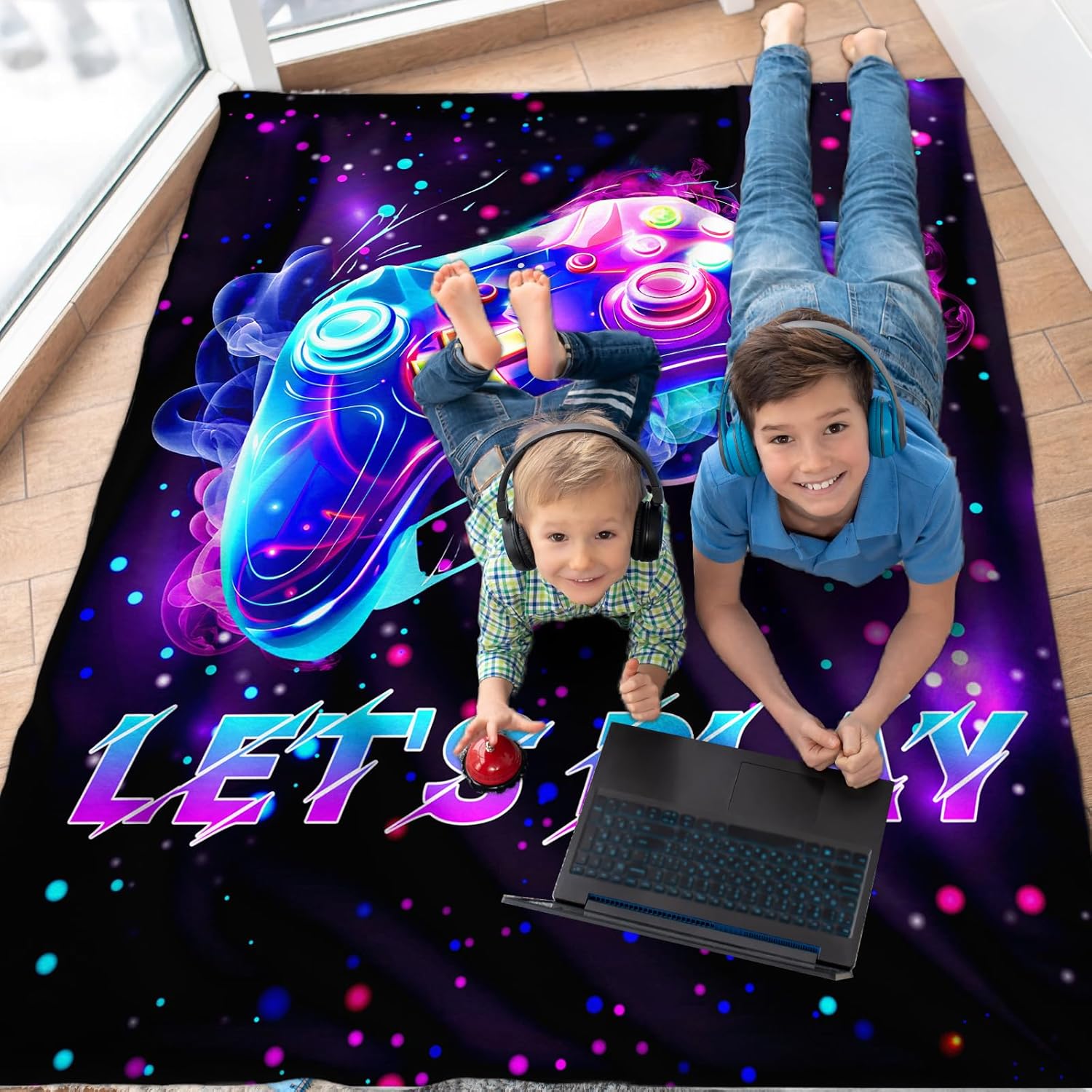 Boys Gaming Blanket Gift Game Throw Blankets for Kids Teens Men, 50x60 Inches Lightweight Comfy Throw for Sofa Couch Bed Home Decor