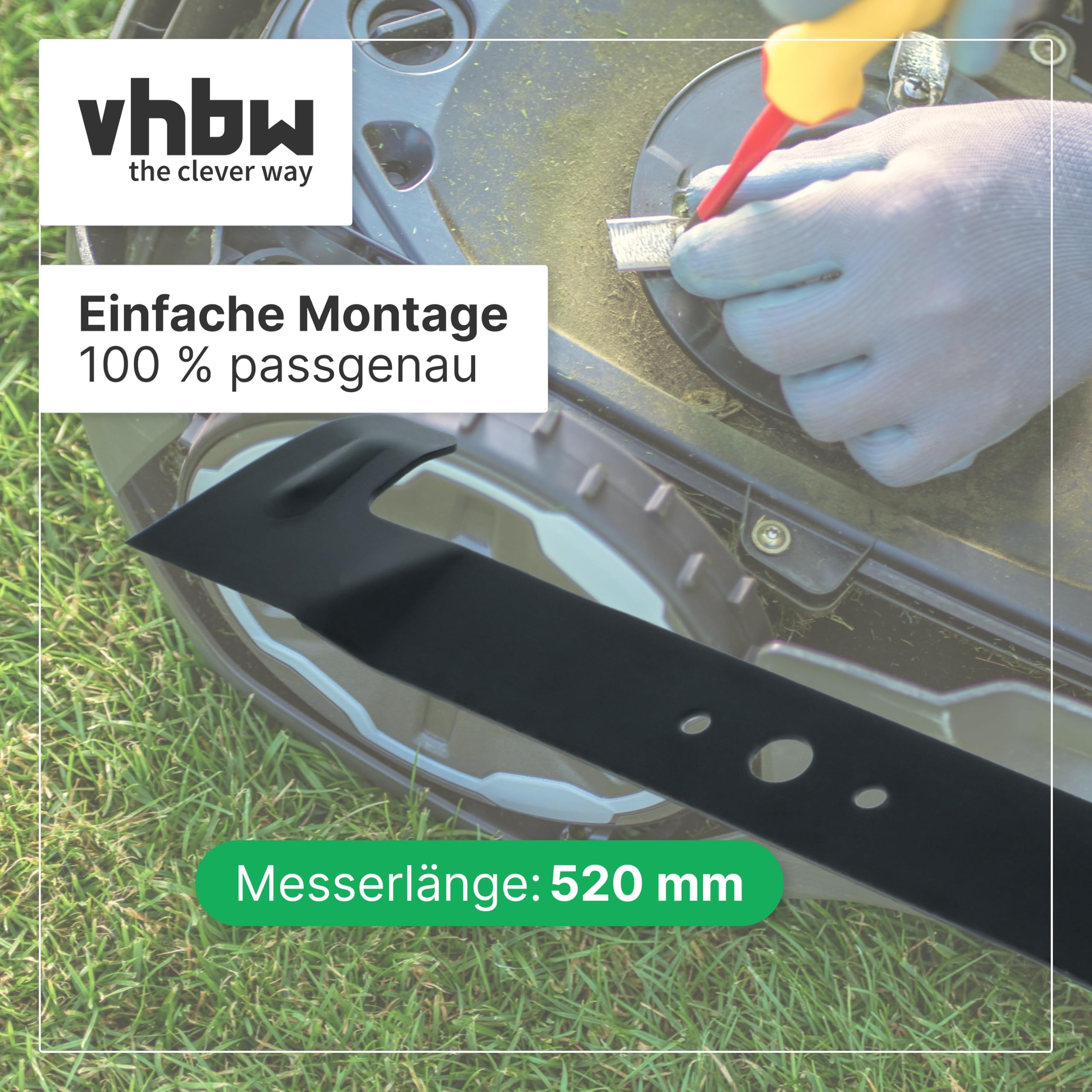 vhbw 2x Lama di ricambio compatibile con SOLO Estate Royal, 576 Hydro tagliaerba - nero, in acciaio