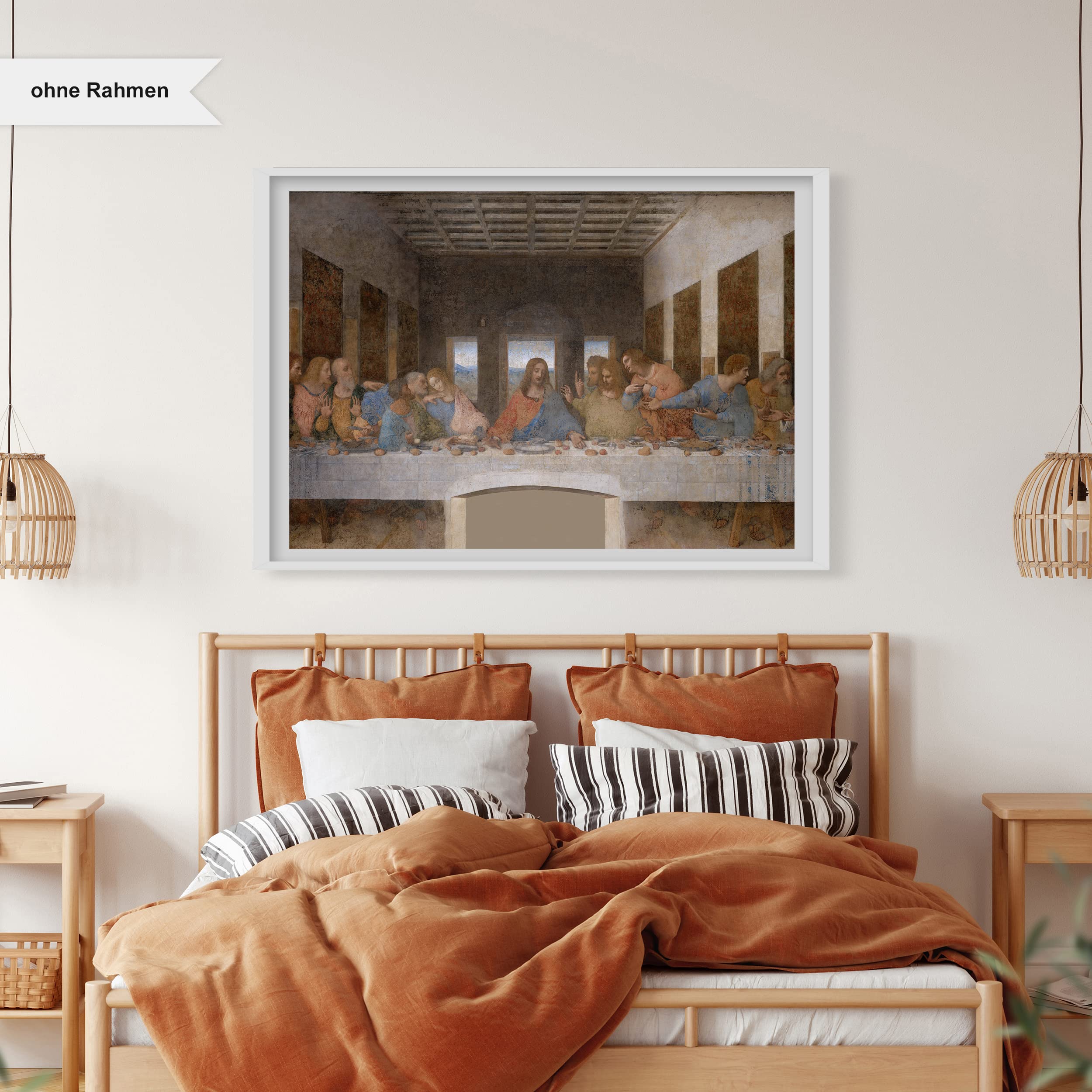 Printistico Poster Leonardo da Vinci - Das letzte Abendmahl Kunstdruck ohne Rahmen, Wandbild - A4, A3, A2, A1, A0, XXL - Wohnzimmer, Schlafzimmer, Küche, Deko