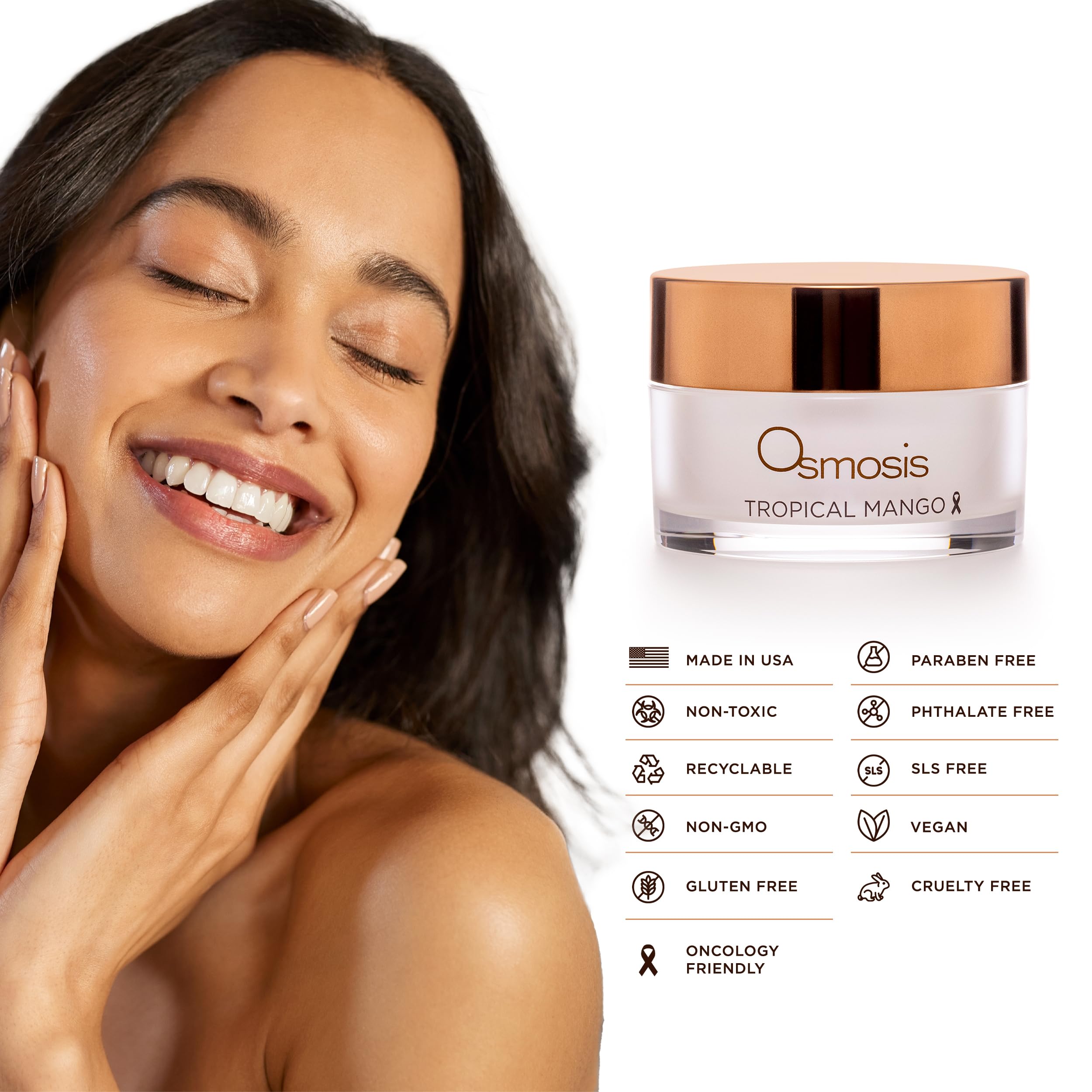 OSMOSIS TROPICAL MANGO Hydrating Barrier Repair Mask with Shea Butter, Avocado Oil, and Jojoba for Dry, Aging, and Sensitive Skin, 1 Oz