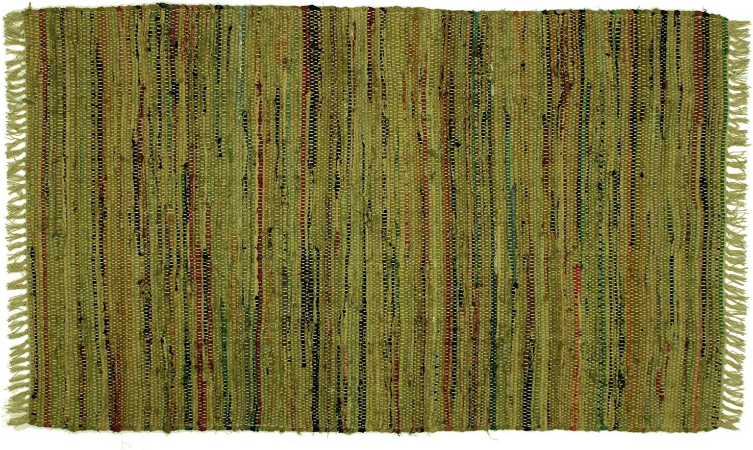 Sturbridge Country Rag Rug in Khaki 24" x 36"