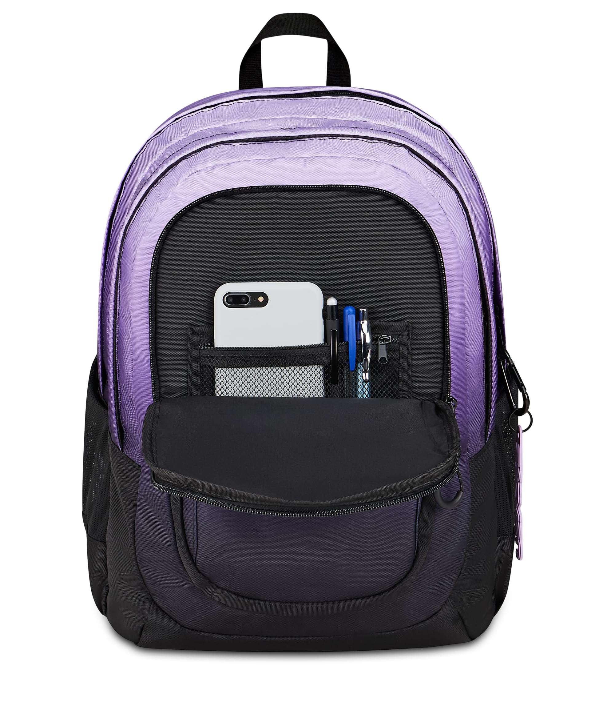 Seven Zaino Scuola SHADE TECH, Doppio Scomparto, Rosa, 29 L, Tasca frontale con zip, Tasca laterale portaborraccia, Scomparto Interno porta pc, Scuola media e superiore, Bambina, Ragazza