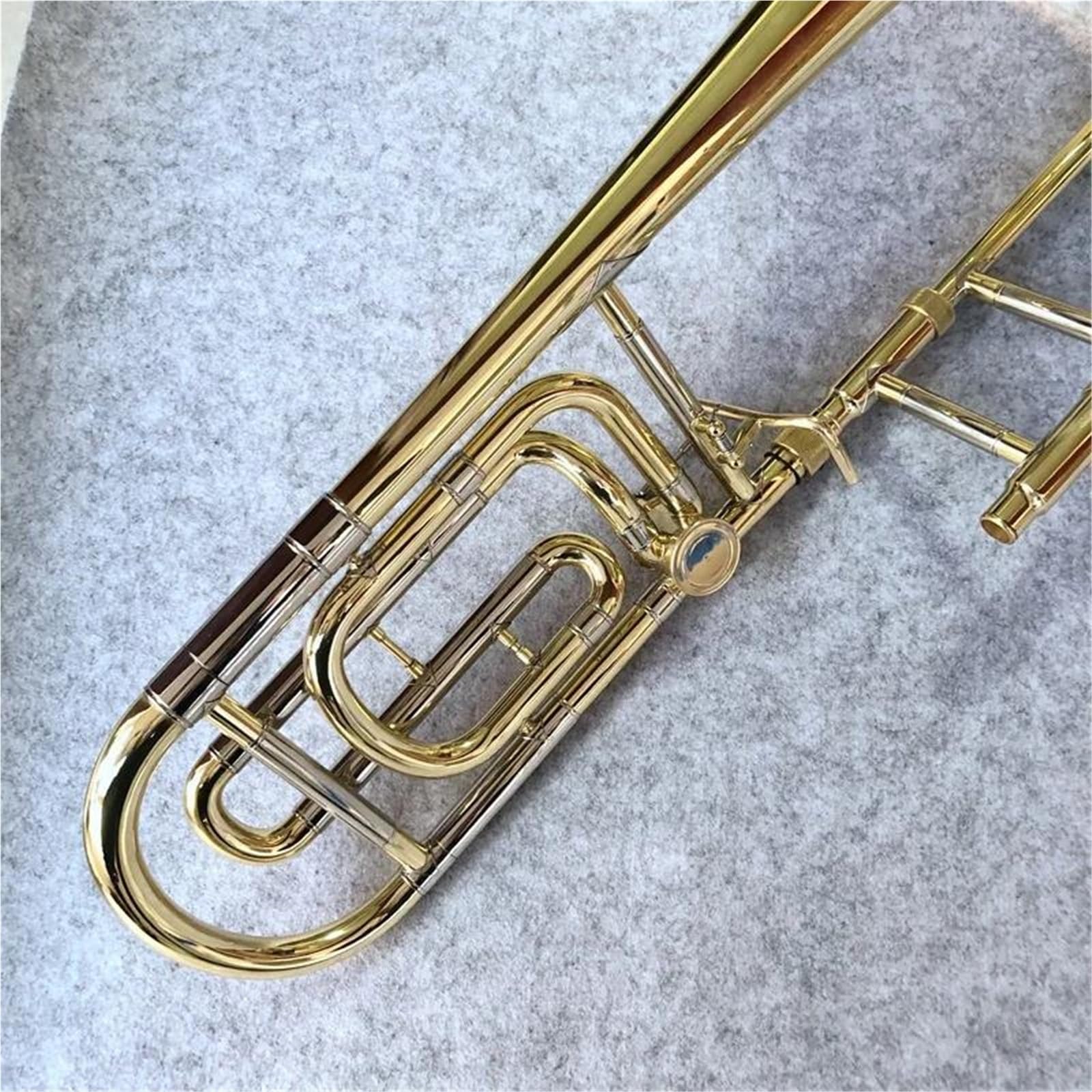 B-Posaune Instrument Goldlack Kolben Profiposaune