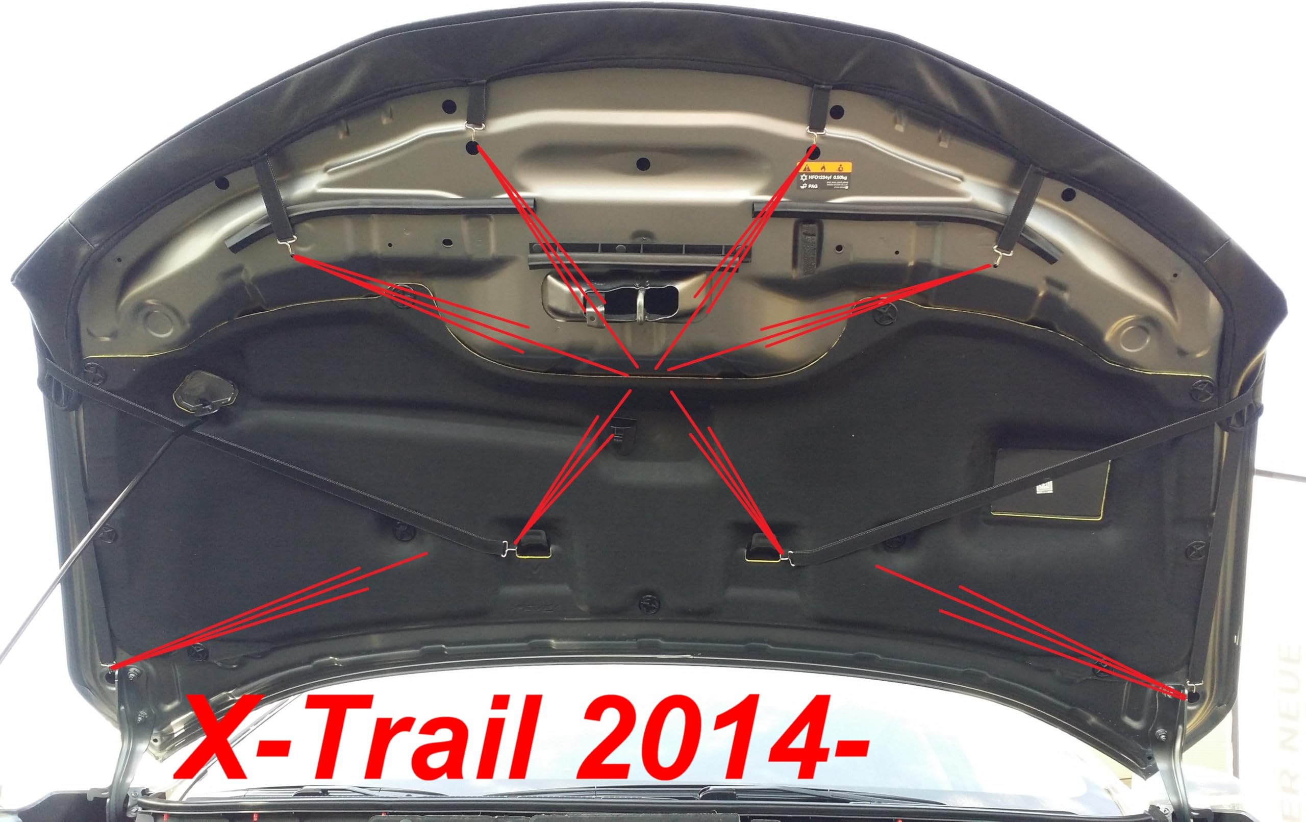AB-00311 AUTO BRA kompatibel mit Nissan X-Trail Bj. 2014-2022 Haubenbra Steinschlagschutz Tuning Bonnet Bra