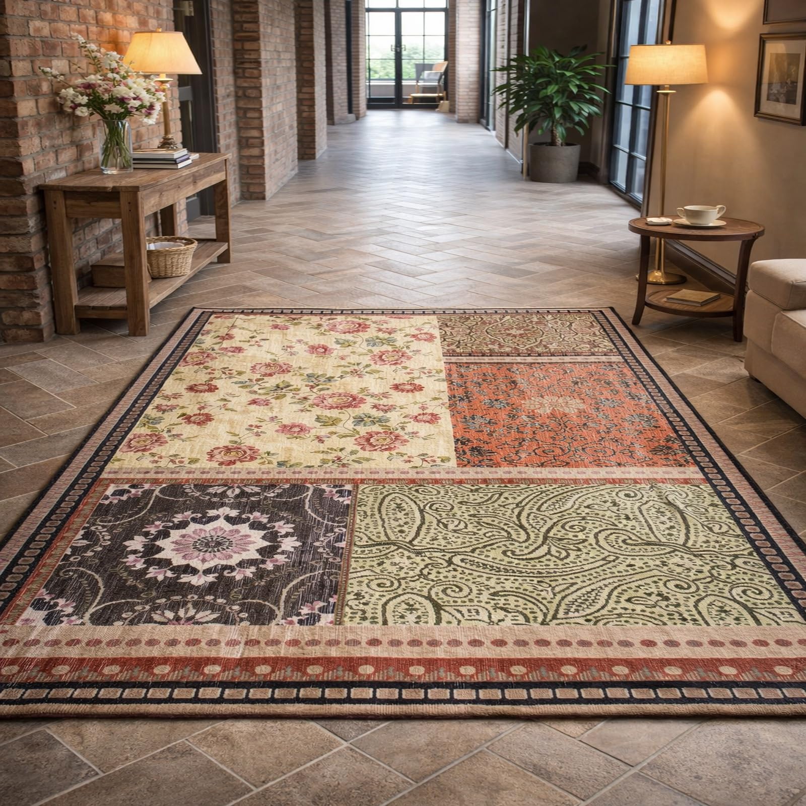 Tapis de décoration multicolore 120 x 200 cm pour réveiller un sol terne